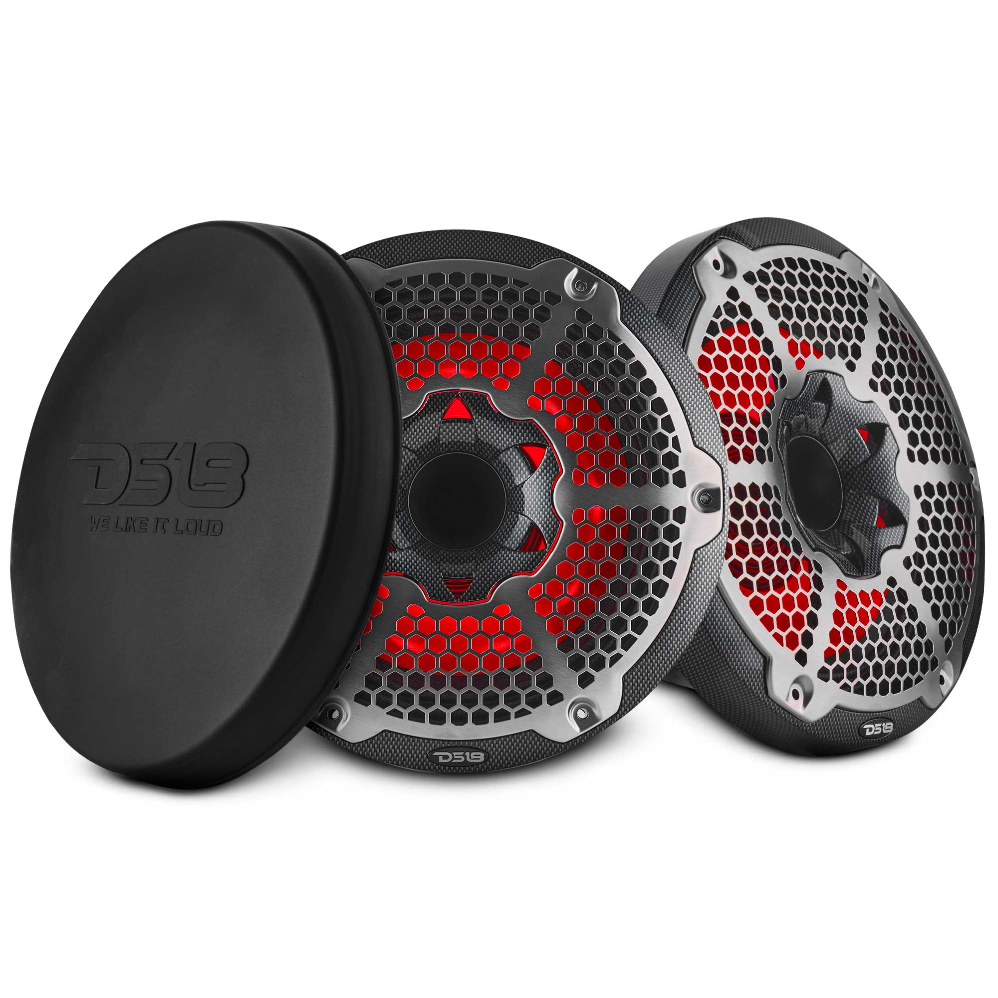 DS18 10” Marine 2-Way Hybrid Speaker with RGB LED, Compression Driver and Neodymium Magnet | 450W RMS 4-Ohm