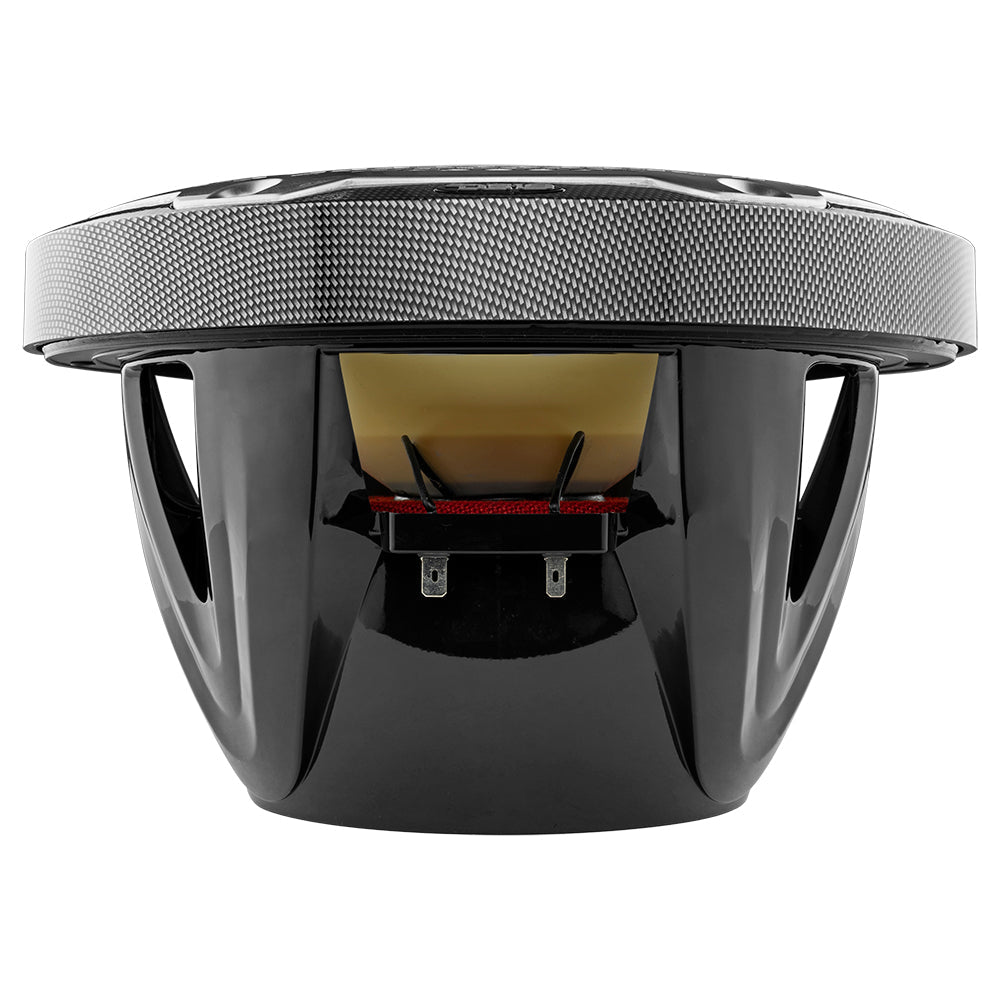 DS18 NXL 10" Marine Subwoofer With LED RGB Lights 300 Watts Rms SVC 4-Ohm -Black Carbon Fiber