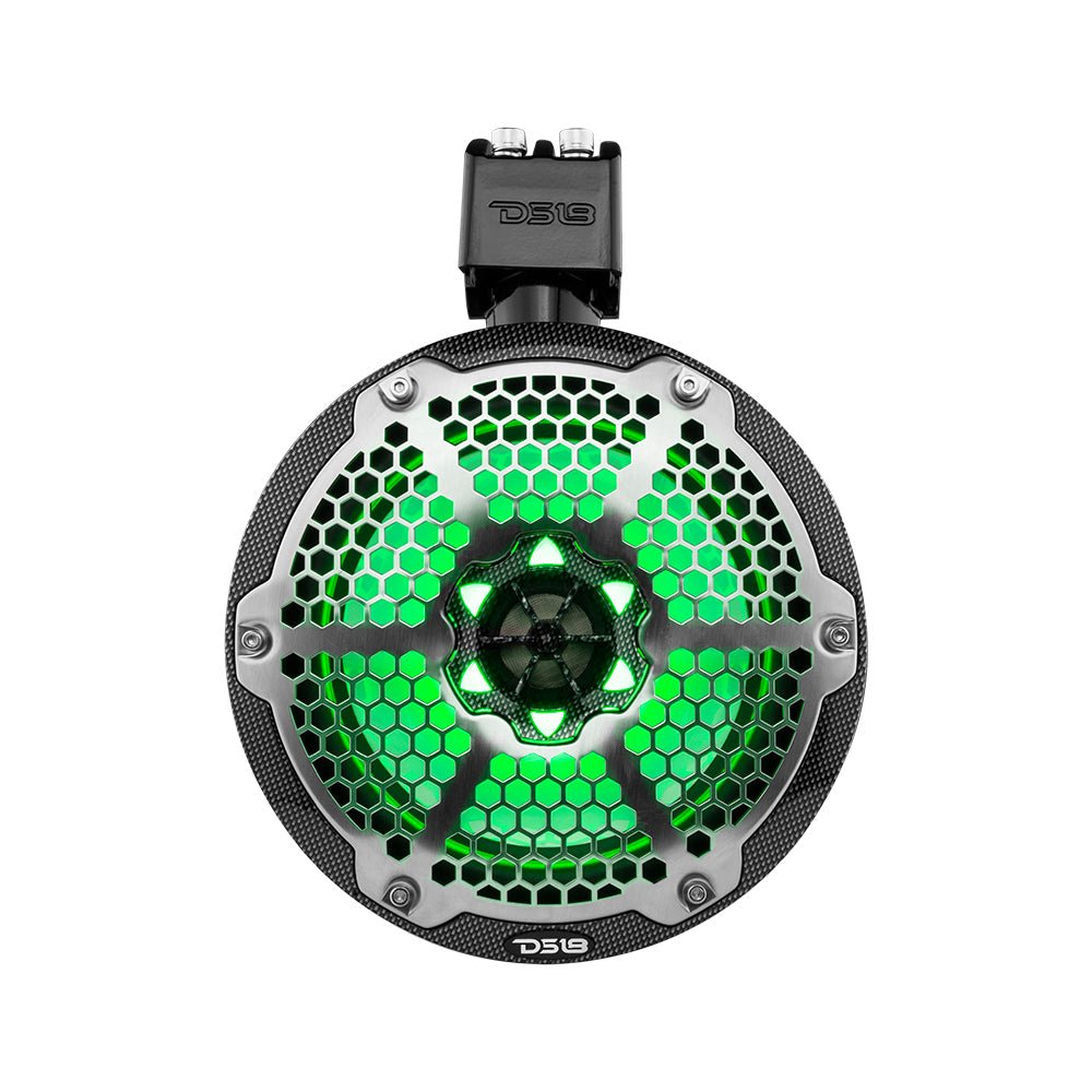 DS18 NXL 8" Marine and Powersports Towers LED RGB Lights 125 Watts Rms - Black Carbon Fiber