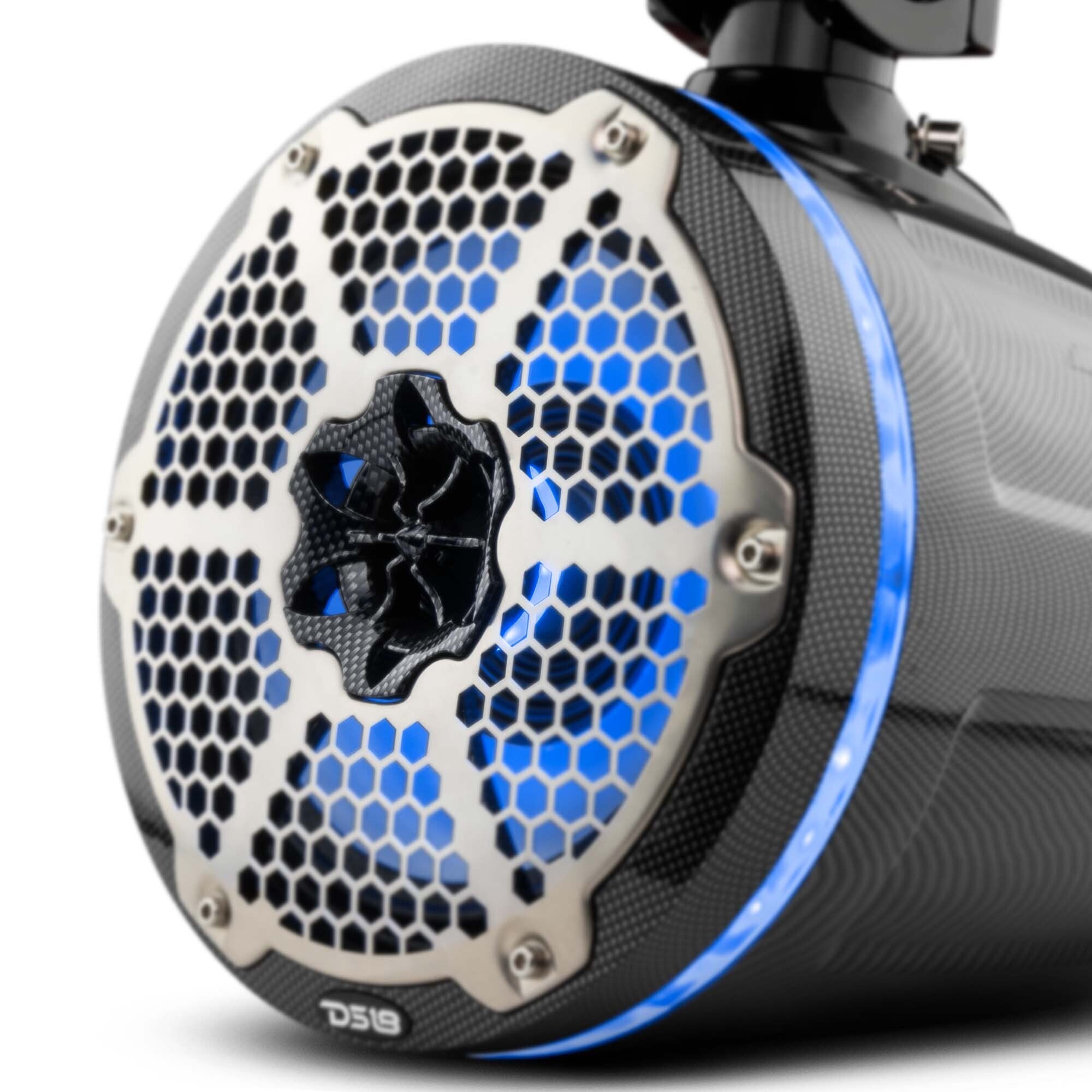 DS18 NXL 8" Neodymium Marine and Powersports Towers with Built-in Passive Radiator, 1" Driver and LED RGB Lights 180 Watts Rms