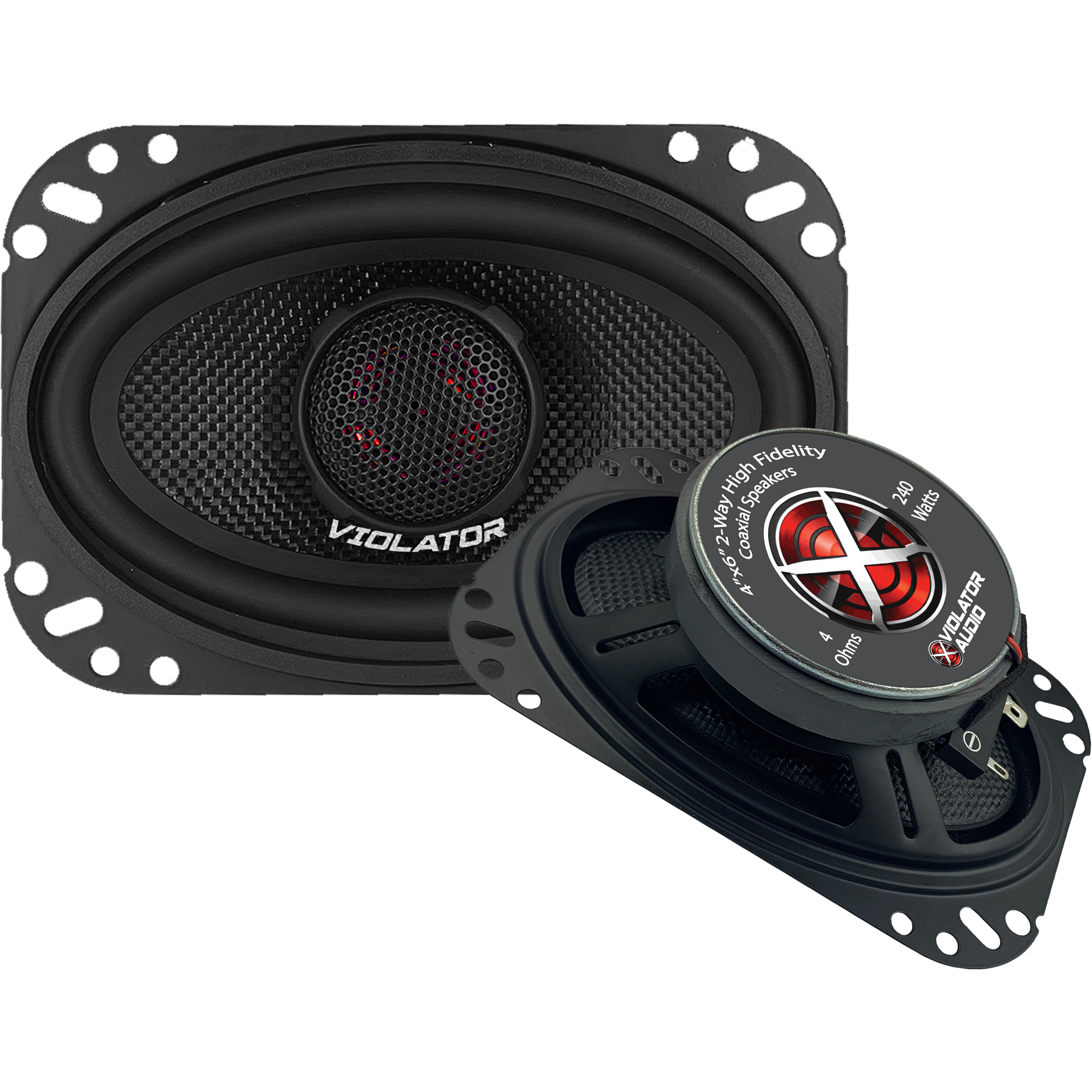 Violator Audio VA-462 4"x6" Coaxial Speakers (Pair)