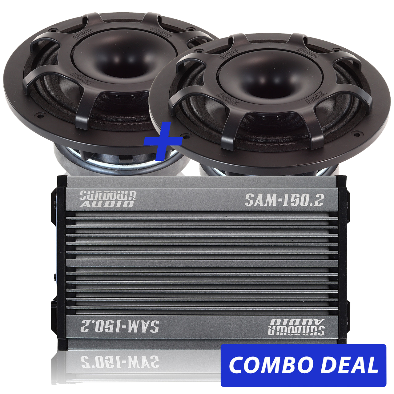 Sundown Audio 2 BPS-6.5" Powersports Speakers & 1 SAM-150.2 Combo Deal 100W RMS