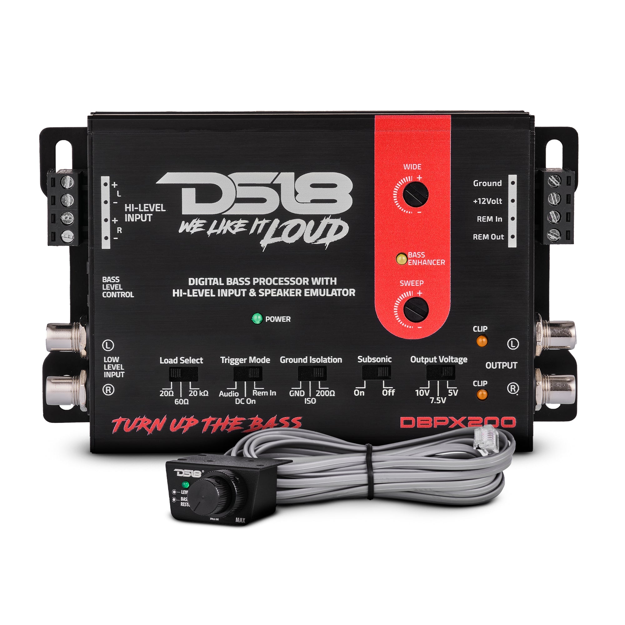 DS18 Digital Bass Processor with Hi to Low Signal Converter & Speaker Emulator