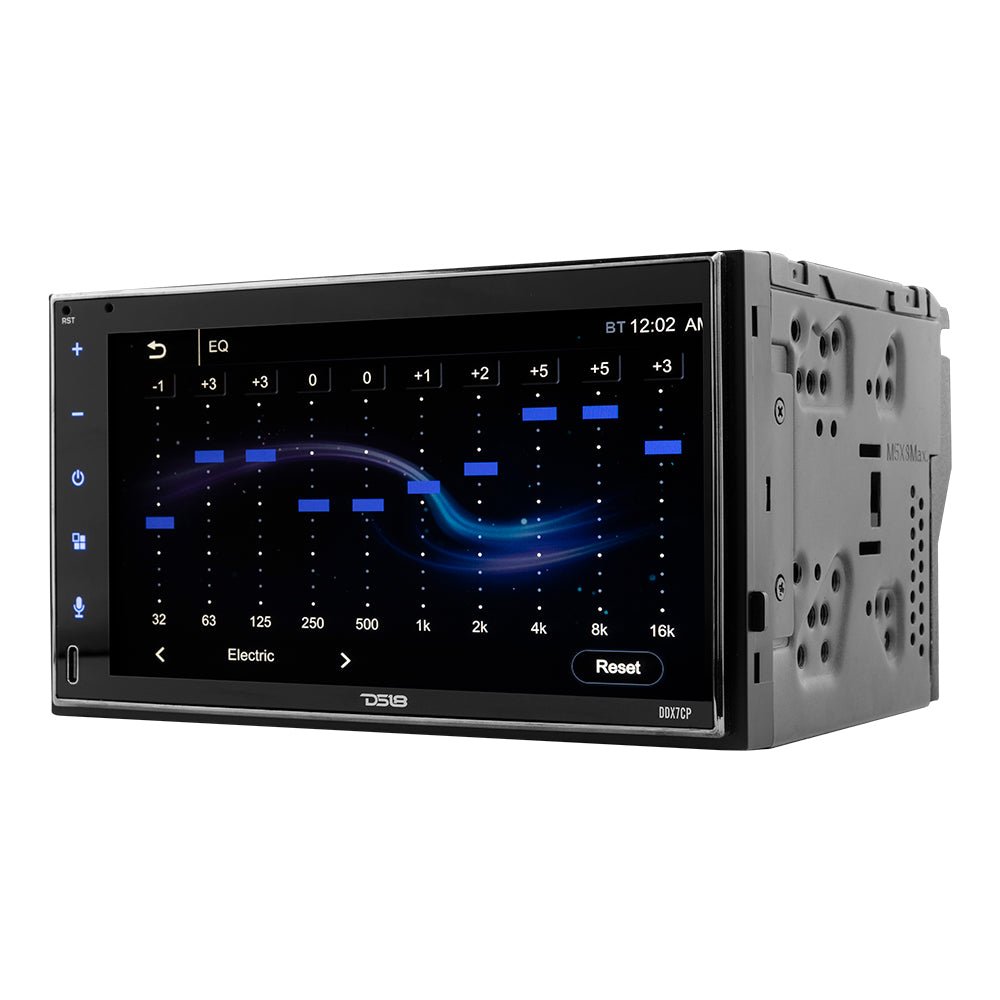 DS18 7" Touchscreen Mechless Double-DIN Headunit with Bluetooth, USB, Mirror Link And Car play