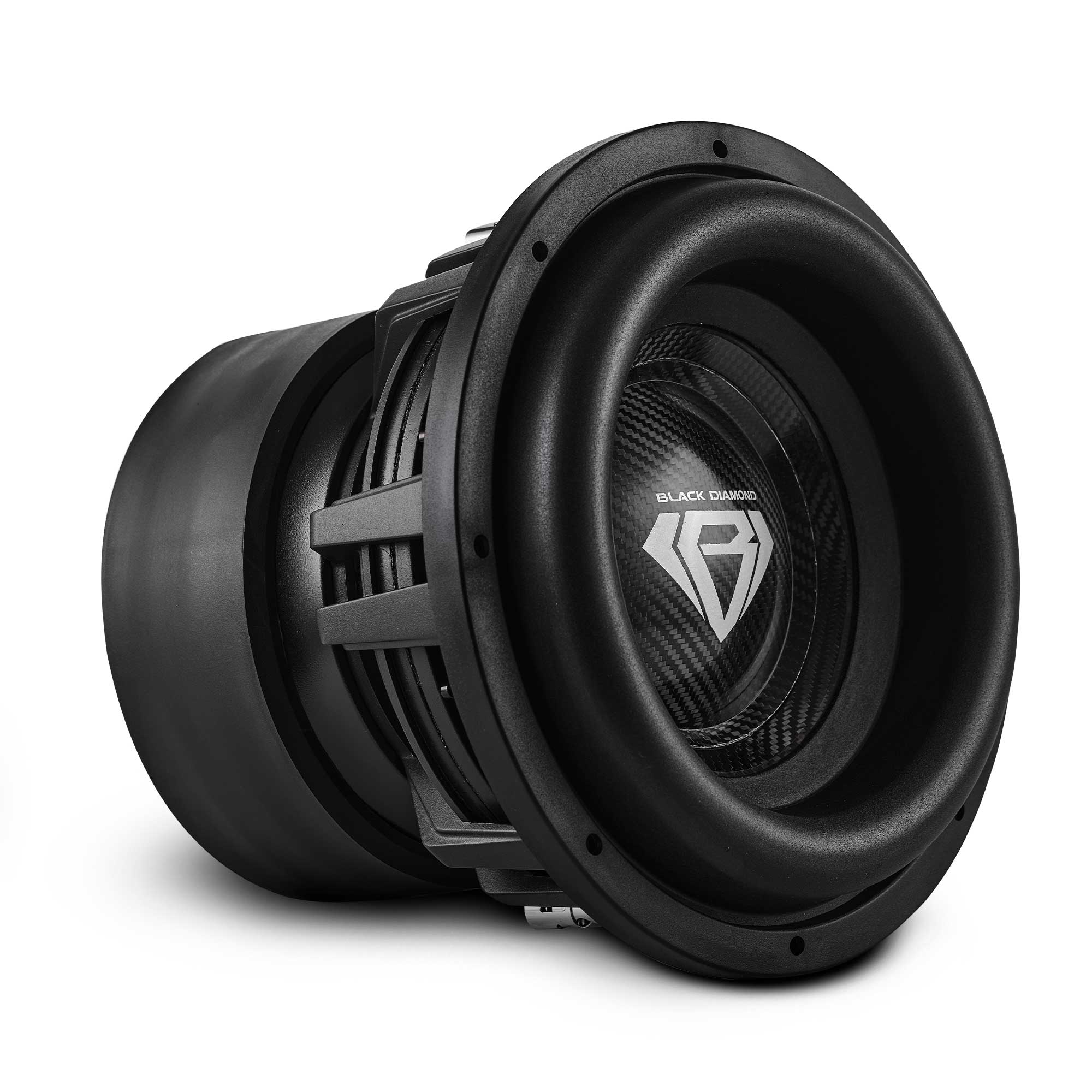 DS18 Black Diamond 12" High Excursion Subwoofer with Carbon Fiber Cone | 3500W RMS / 7000W MAX | Dual 2-Ohm Voice Coil
