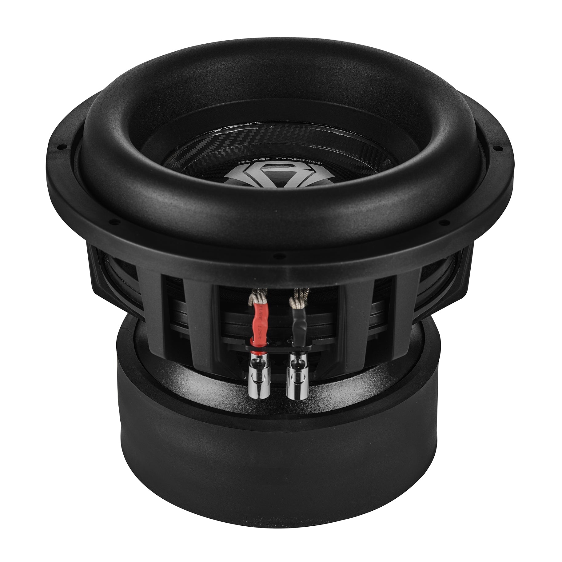 DS18 Black Diamond 12" High Excursion Subwoofer with Carbon Fiber Cone | 3500W RMS / 7000W MAX | Dual 1-Ohm Voice Coil