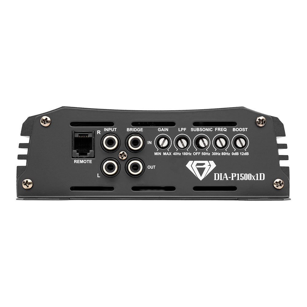 DS18 DIA-P1500X1D Black Diamond 1-Channel Class D Monoblock Amplifier 1500W RMS at 1-Ohm — view 2 of 5