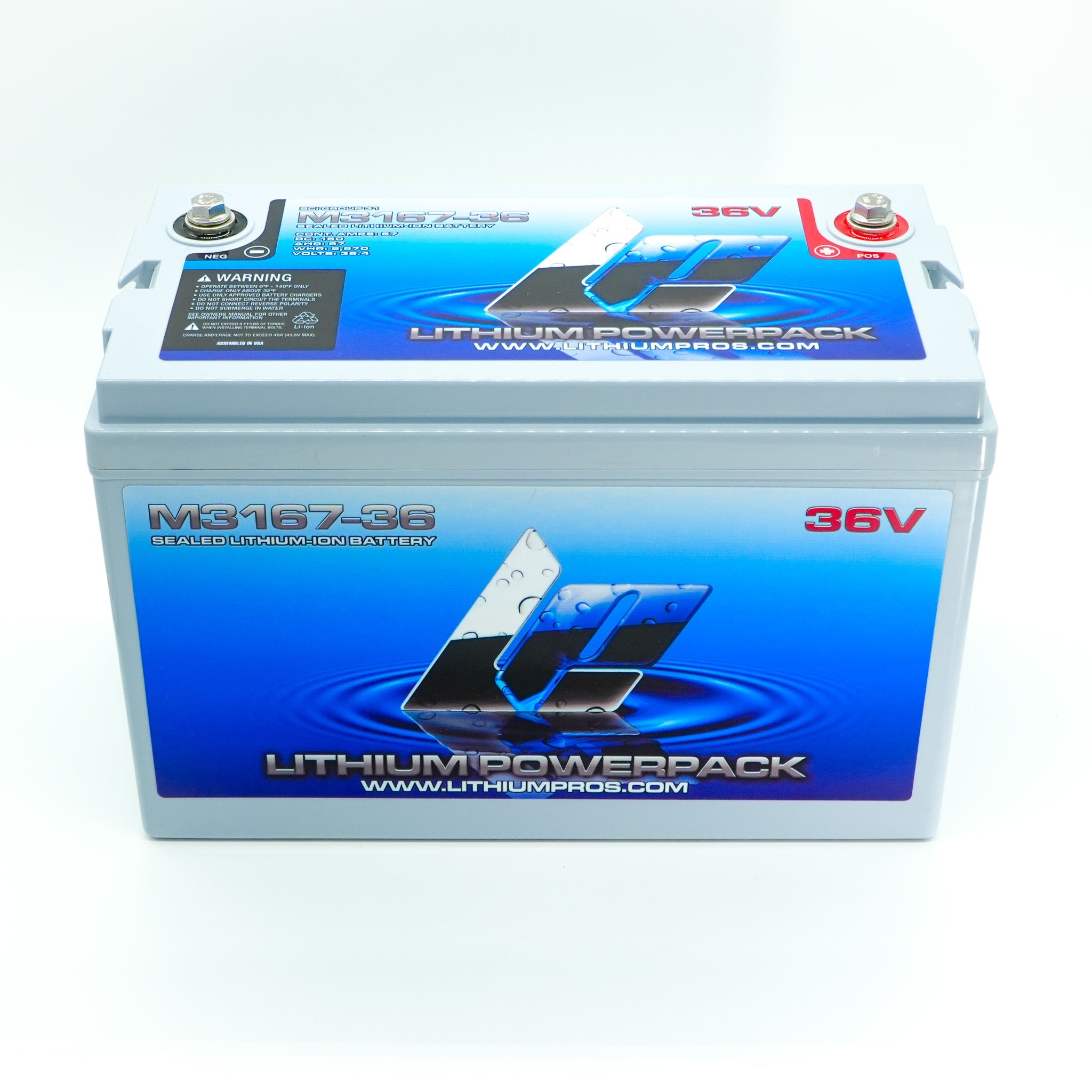 Lithium Pros M3167-36 38.4V 67Ah LiFePO4 Lithium Trolling Motor Battery – JS Ultimate Sounds