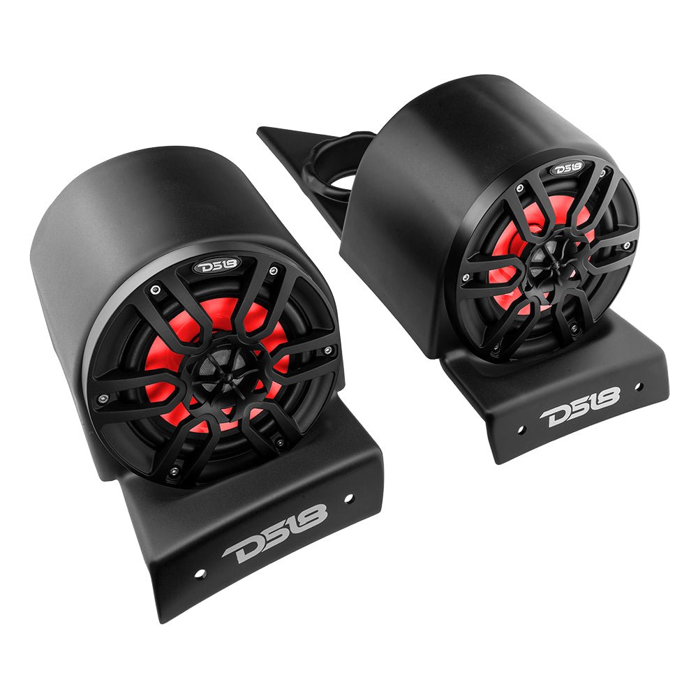 DS18 Polaris Slingshot Headrest Speaker Pods 4x 6.5" Empty Enclosures | 2015 - Current