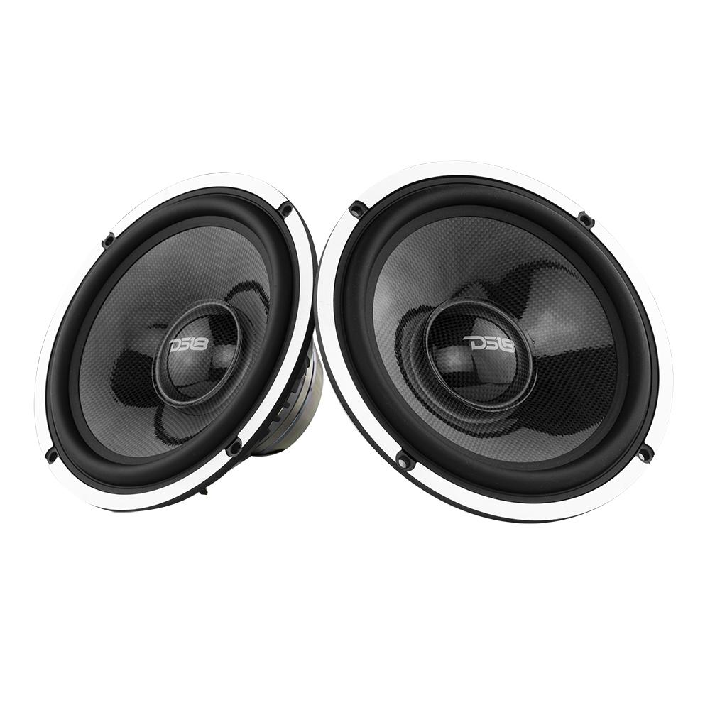 DS18 DX 6.5" 3- Way Neodymium Component Speaker System With Carbon Fiber Cone 290 Watts Rms 4-Ohm