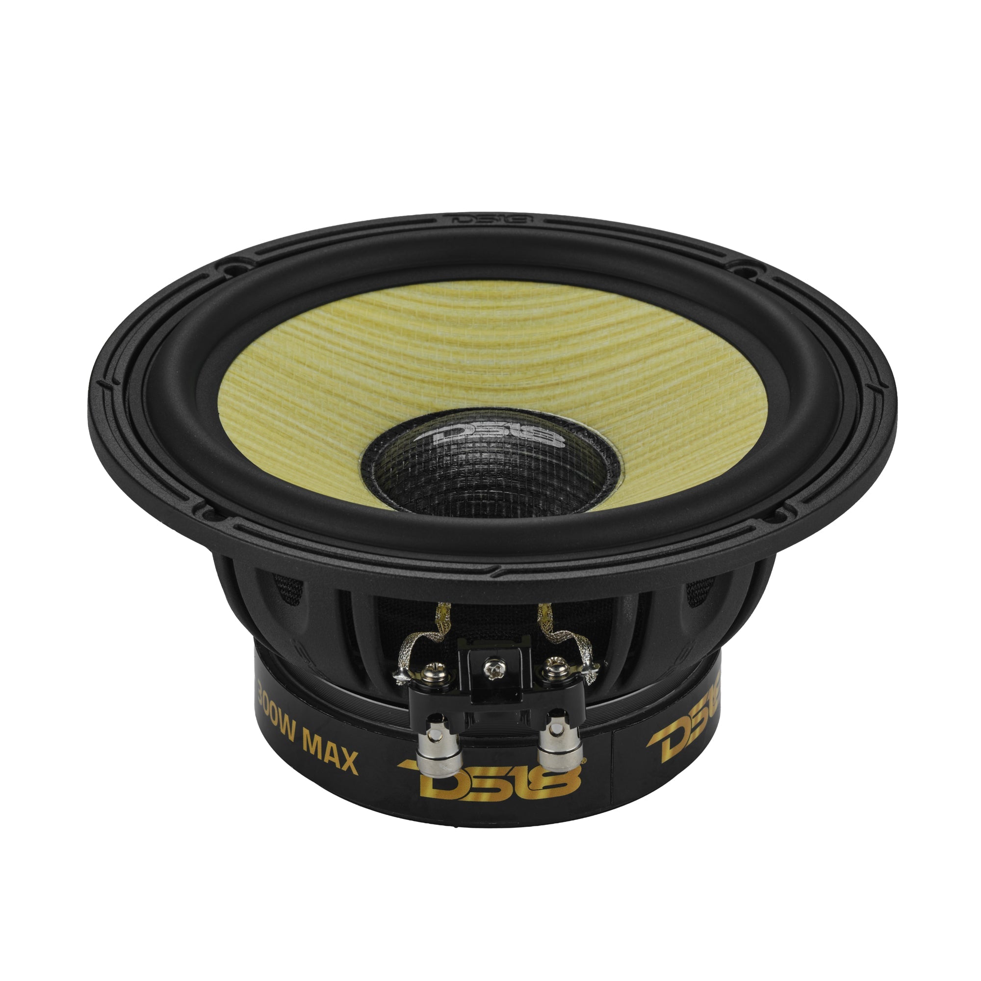 DS18 DXQ 6.5" 2-Way Component Speaker Set with Yellow Straw + Composite Foam Cone | 150W RMS 4-Ohm