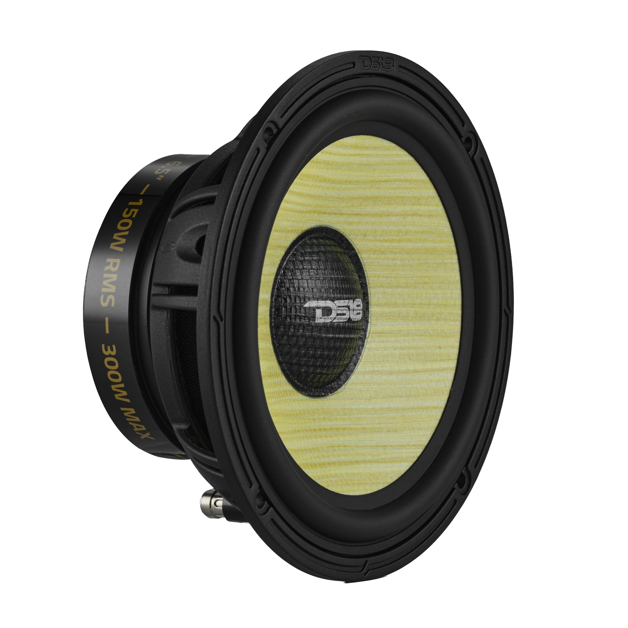 DS18 DXQ 6.5" 2-Way Component Speaker Set with Yellow Straw + Composite Foam Cone | 150W RMS 4-Ohm