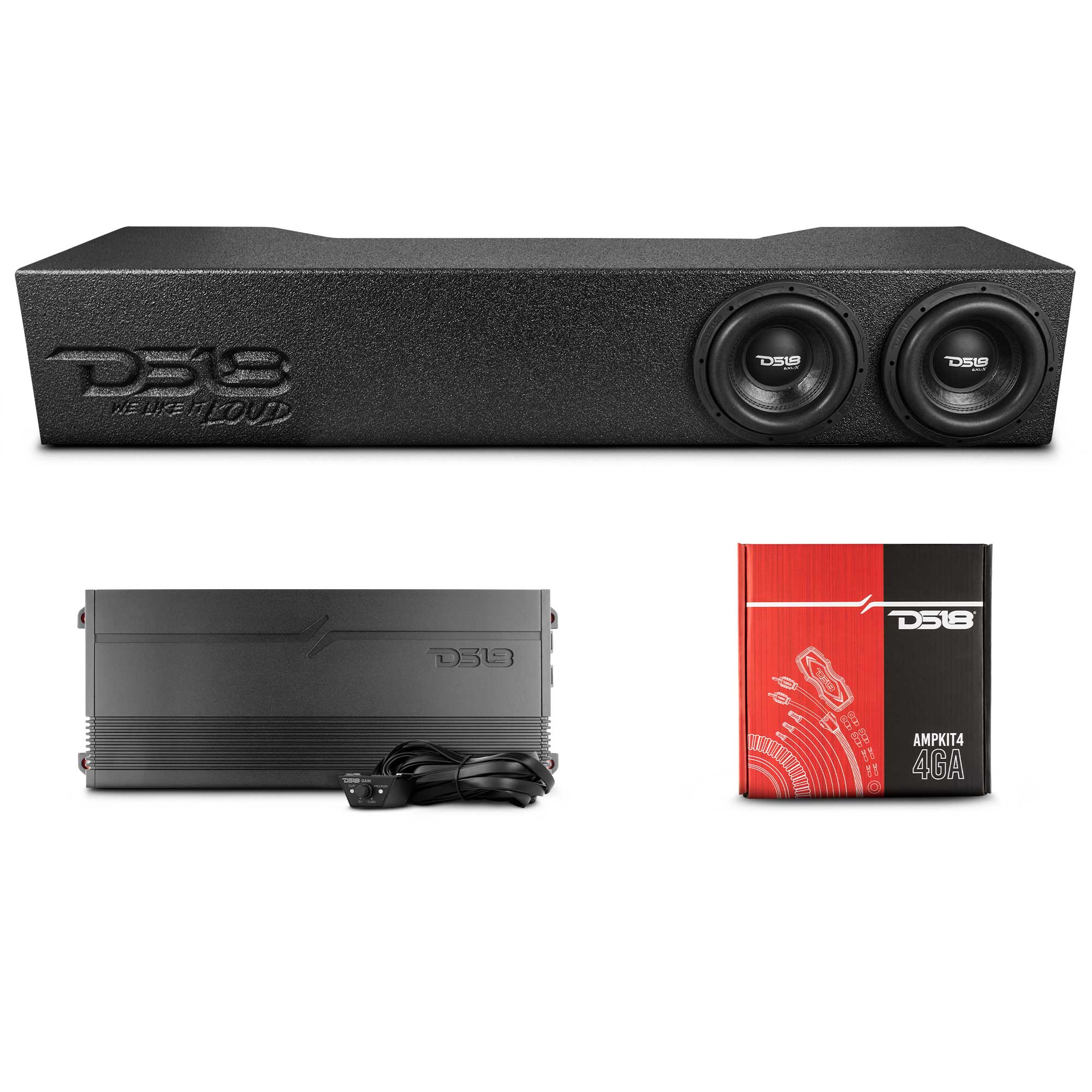 DS18 Loaded 2 x 8" Subwoofer Enclosure for 2019 – 2026 RAM Trucks