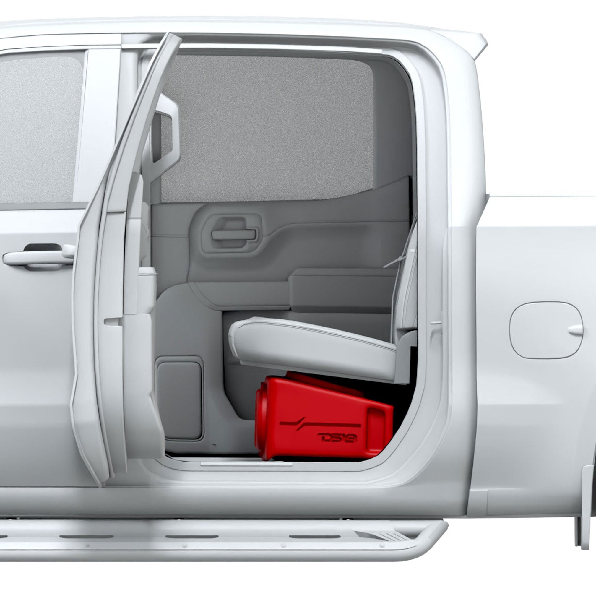 DS18 Loaded 4 x 8" Subwoofer Enclosure for Chevy/GMC Crew Cabs (2007-2026) and Ford F-150/Super Duty Crew Cabs (2009-2026)