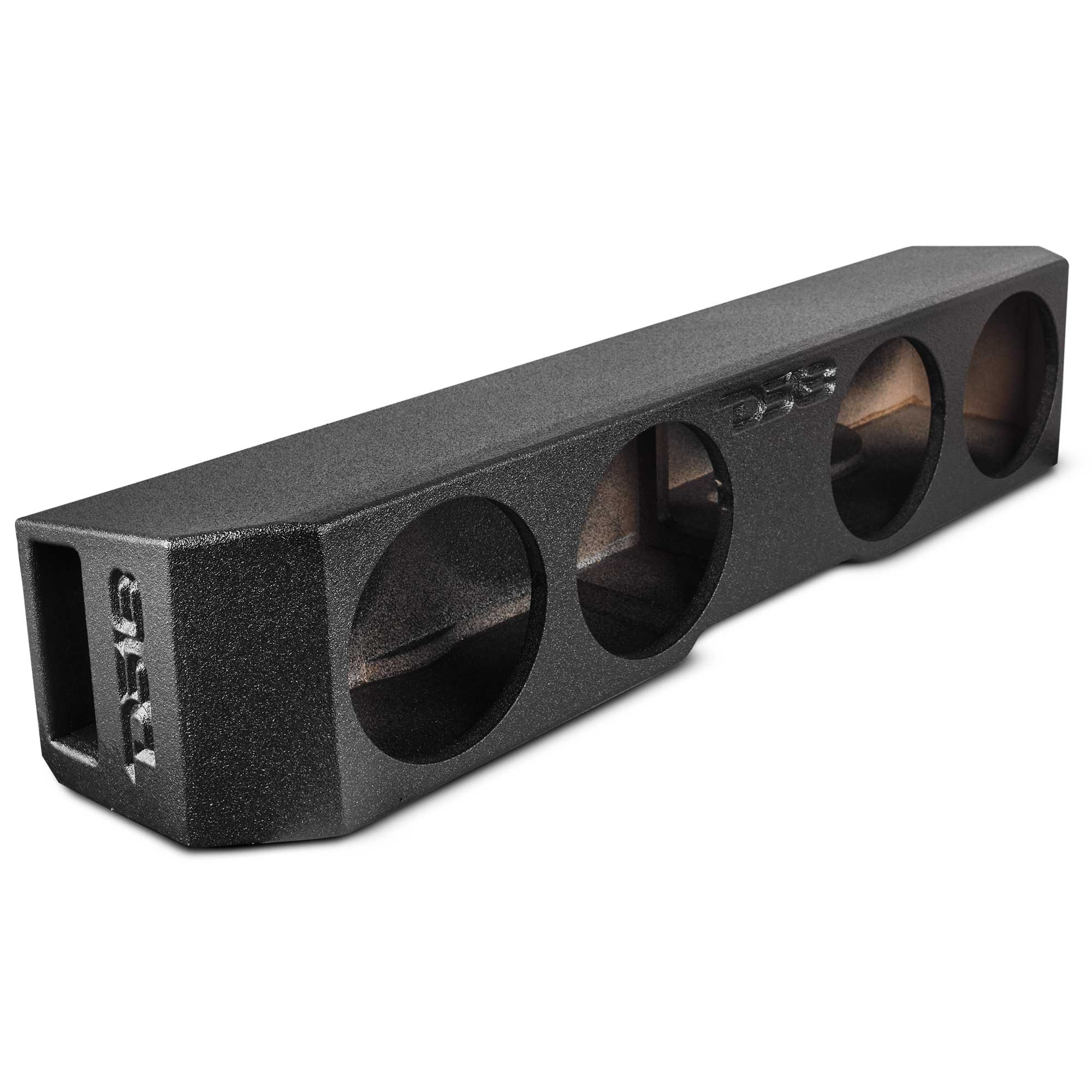 DS18 EBM-FFPUNI-4X8 Subwoofer Enclosure for four 8" Subwoofers, Under Rear Seat Front-Fire Ported Box for Truc