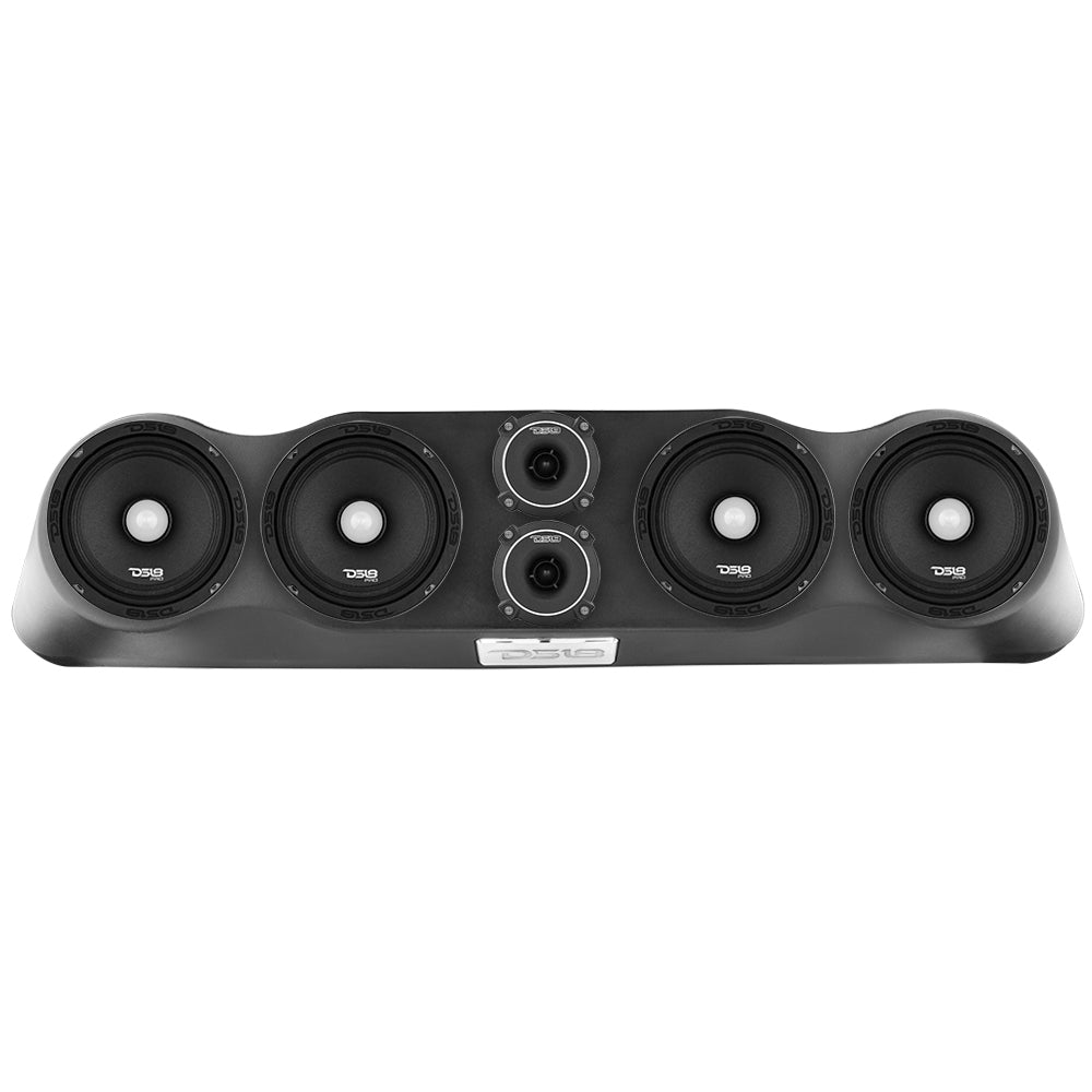 DS18 35" High Density ABS Universal Speakers Enclosure 4 X 6.5" and 2 x 3" Tweeters - Multi-Application Design for Cars, Trucks, ATVs, UTVs