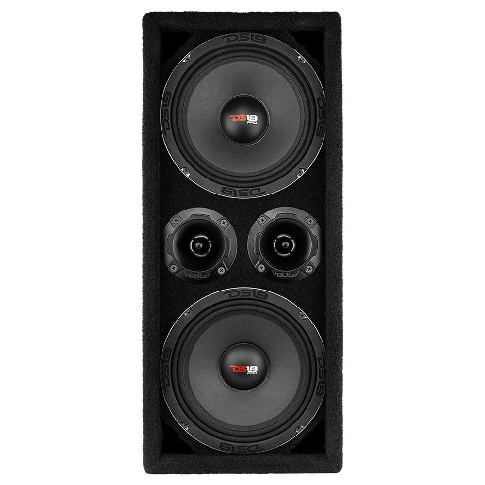 DS18 Dual 8" Loaded Ported Voceteo Box ( 2 x PRO-X8M and 2 x PRO-TWX2)