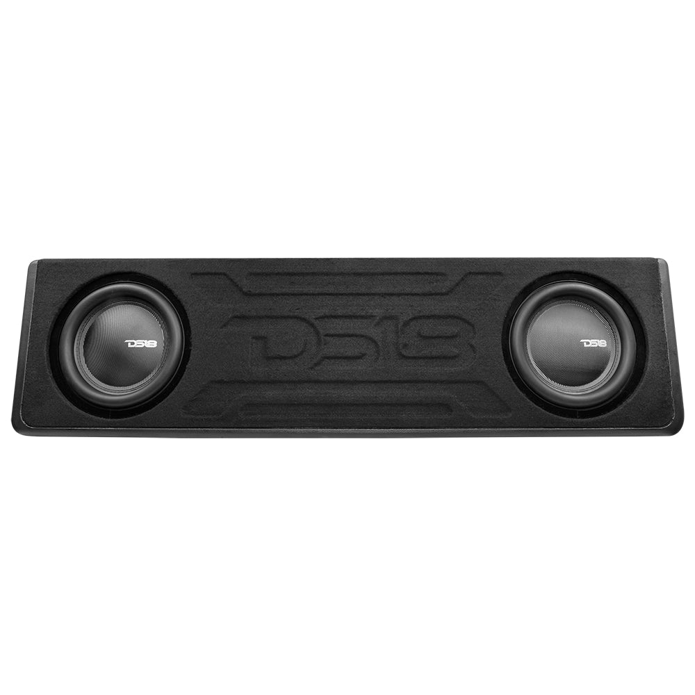 DS18 Ford F-150 2 x 10" Subwoofer Loaded Enclosure Package With Vinyl Finish and Dream LED Lights (MADE IN USA)