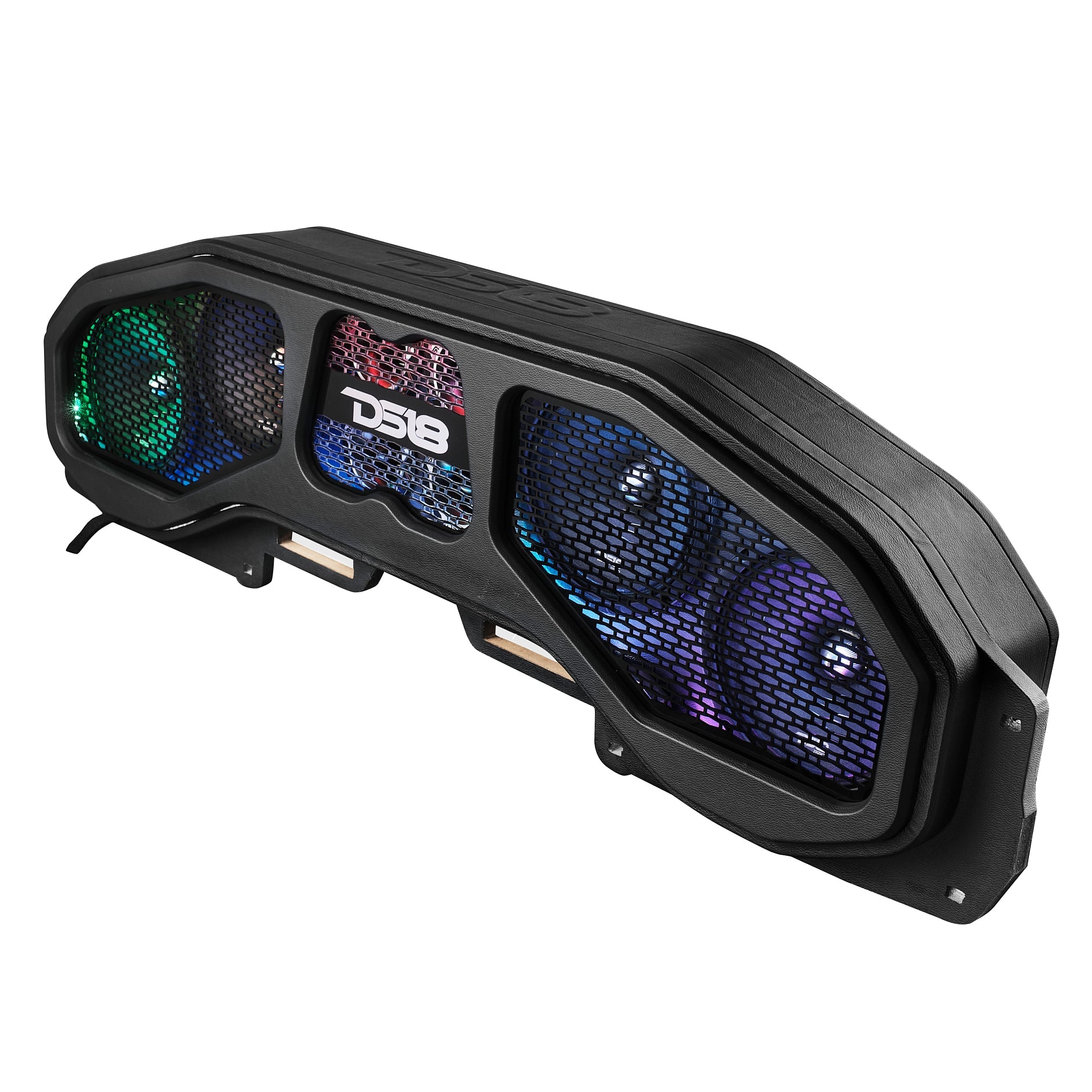 DS18 Jeep JL, JT Overhead Sound Bar Package With Vinyl Finish and Dream LED Lights 4 x 8" and 4 Tweeters (MADE IN USA)
