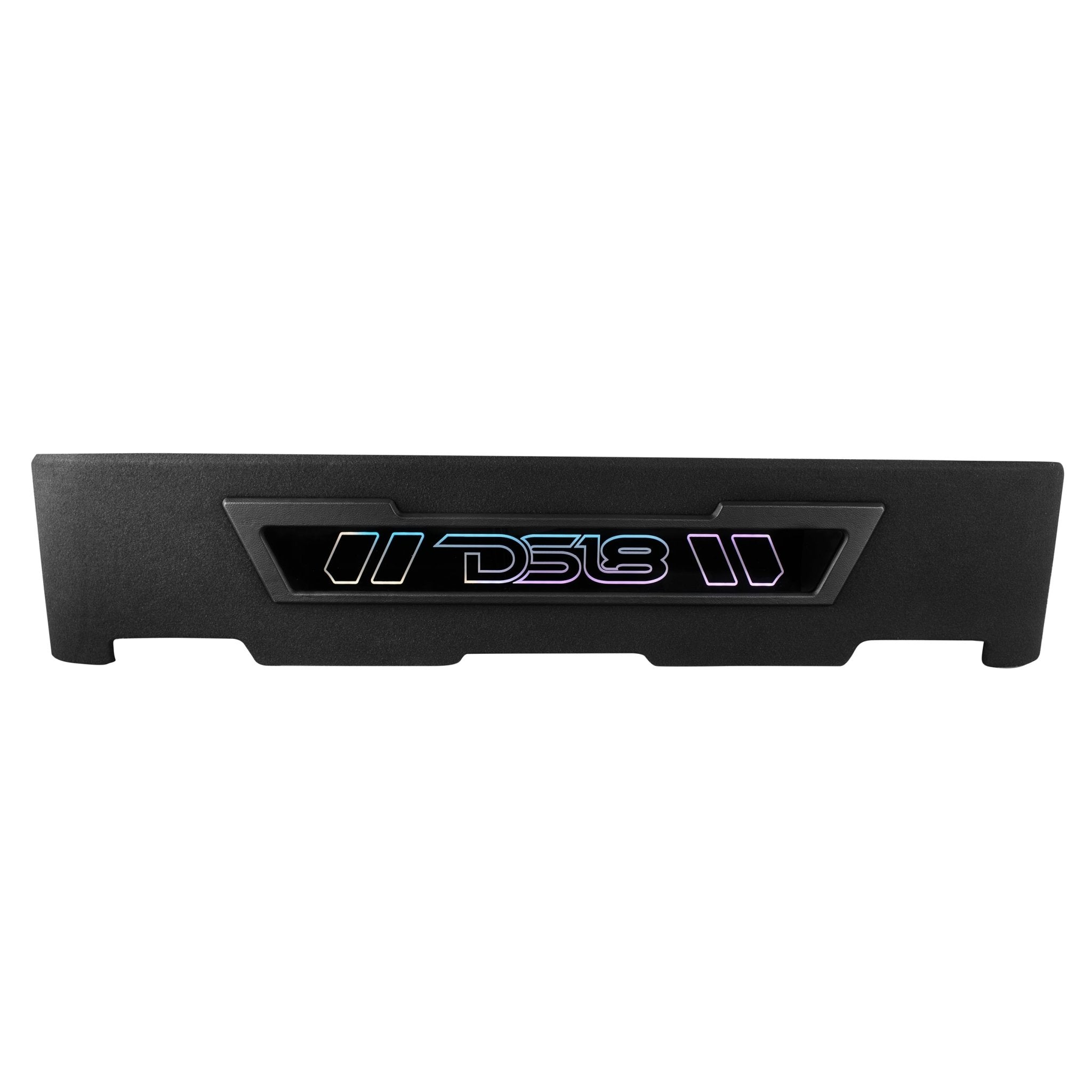 DS18 Chevy Silverado Down Firing Subwoofer Enclosure with Dream LED Lights, Amplifier and Wiring Kit