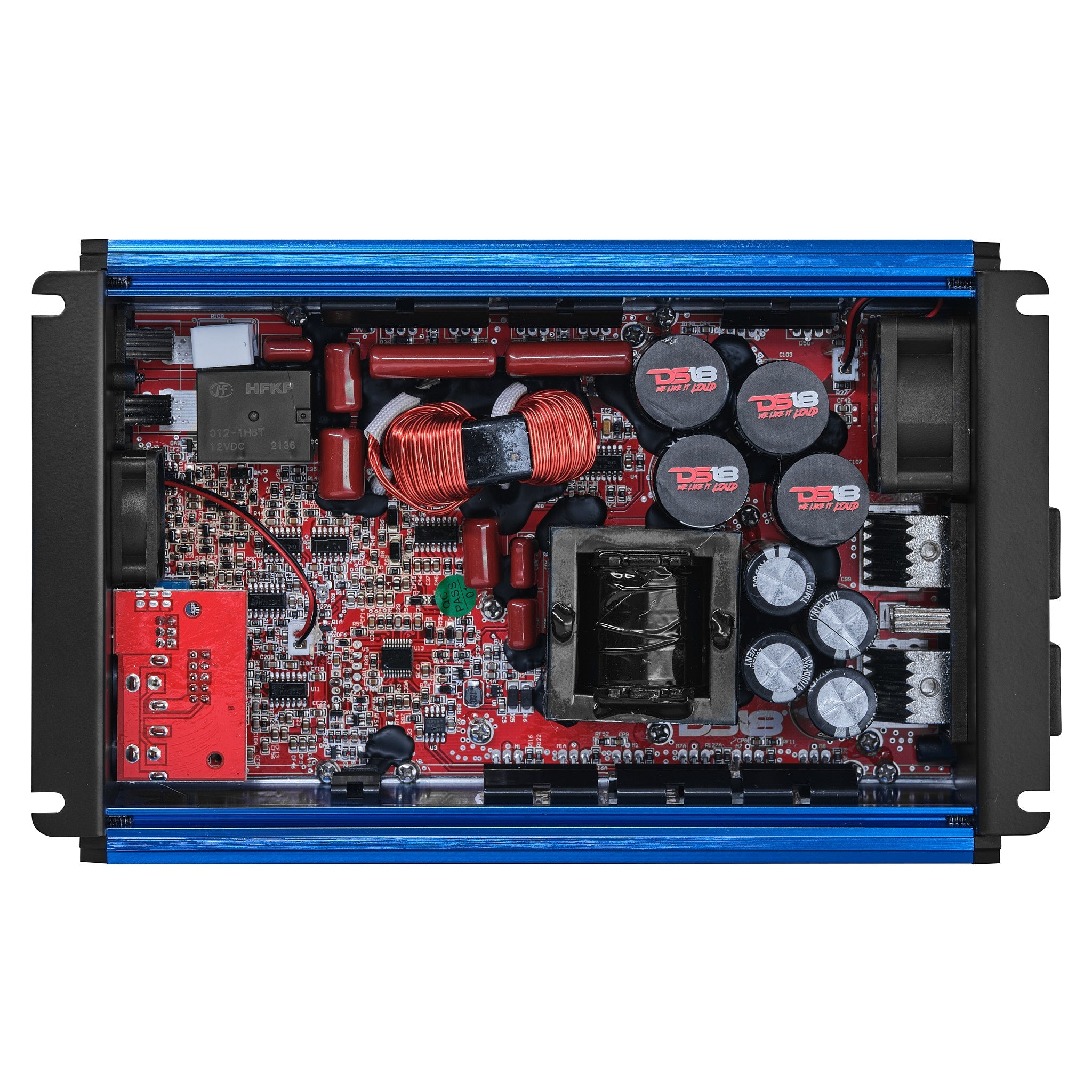 DS18 FRP Compact Full-Range Class D 1-Channel Amplifier 2,500 Watts Rms @ 1-Ohm