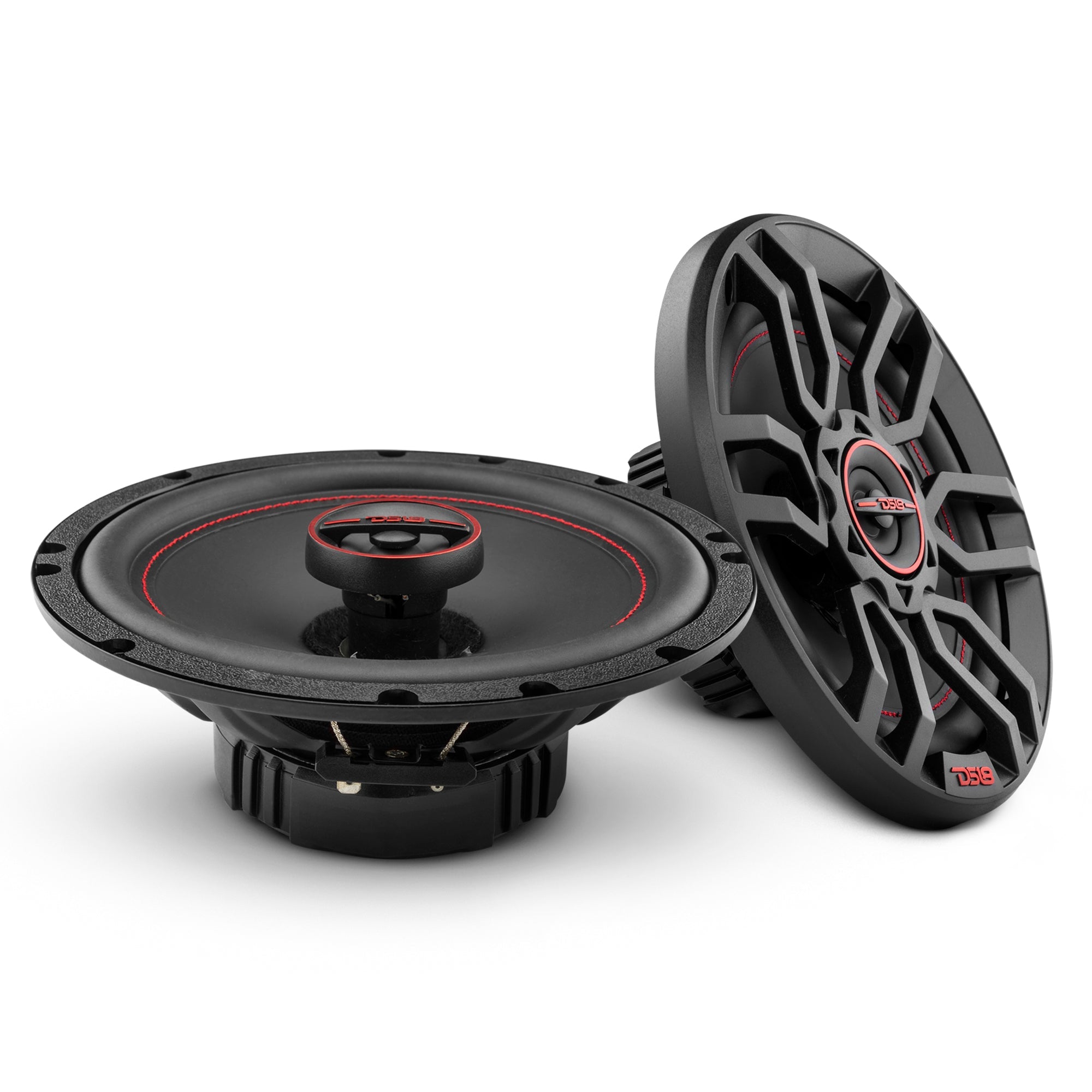 DS18 Full-Range 6.5” & 6x9” Coaxial Speaker Kit - With OEM Speaker Adapters, Amplifier & Wiring Kit