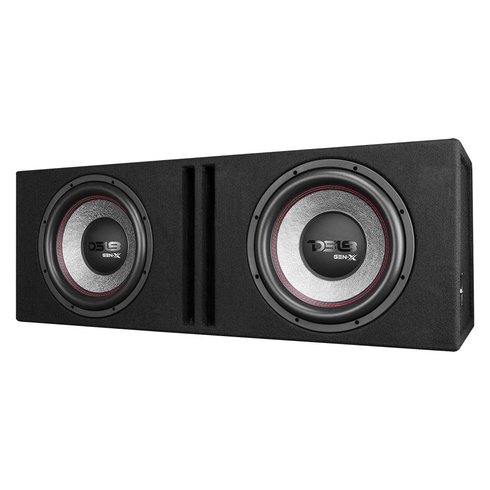 DS18 Dual 12" Loaded Subwoofer Ported Enclosure With GEN-X124D 900 Watts RMS