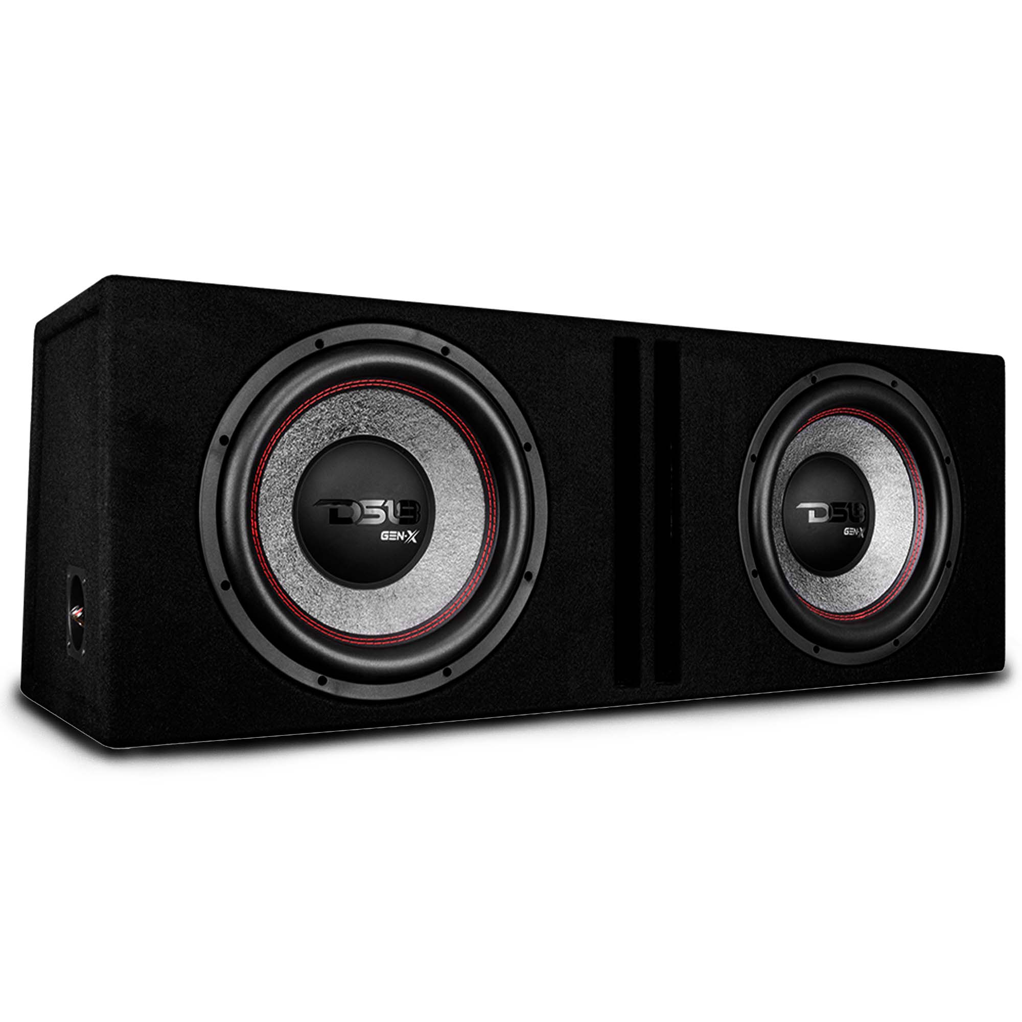 DS18 Dual 12" Loaded Subwoofer Ported Enclosure With GEN-X124D 900 Watts RMS