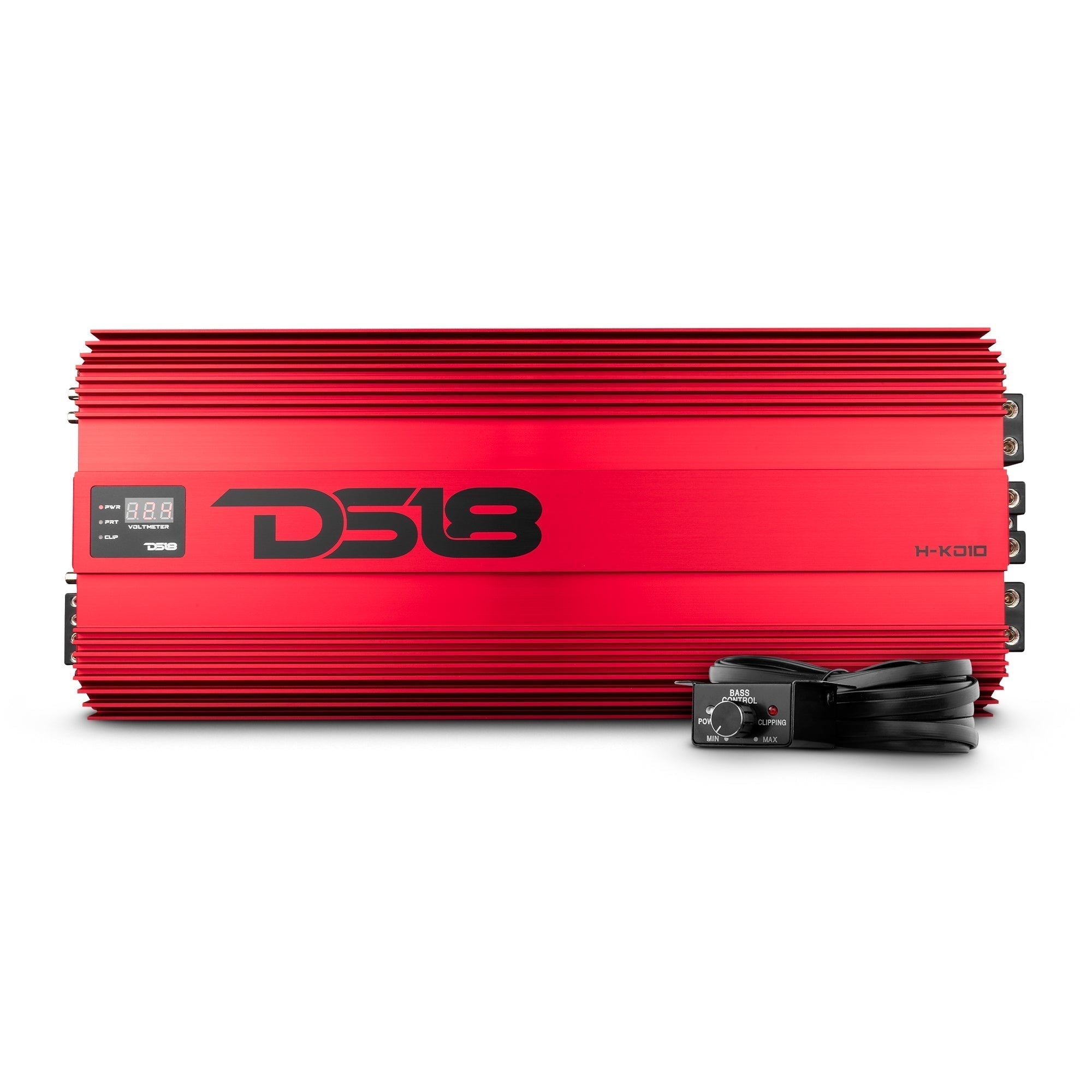 DS18 HOOLIGAN KO Red 1-Channel Amplifier with Voltmeter 10000 Watts Rms @ 1-Ohm Made In Korea