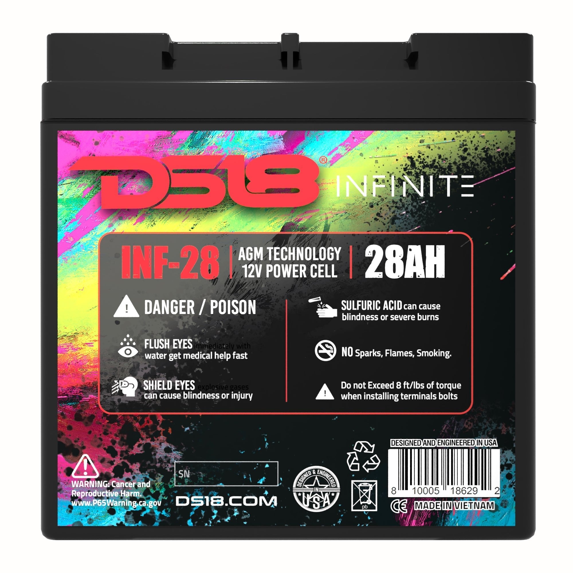 DS18 INFINITE 28 AH AGM Power Cell 12 Volt Battery