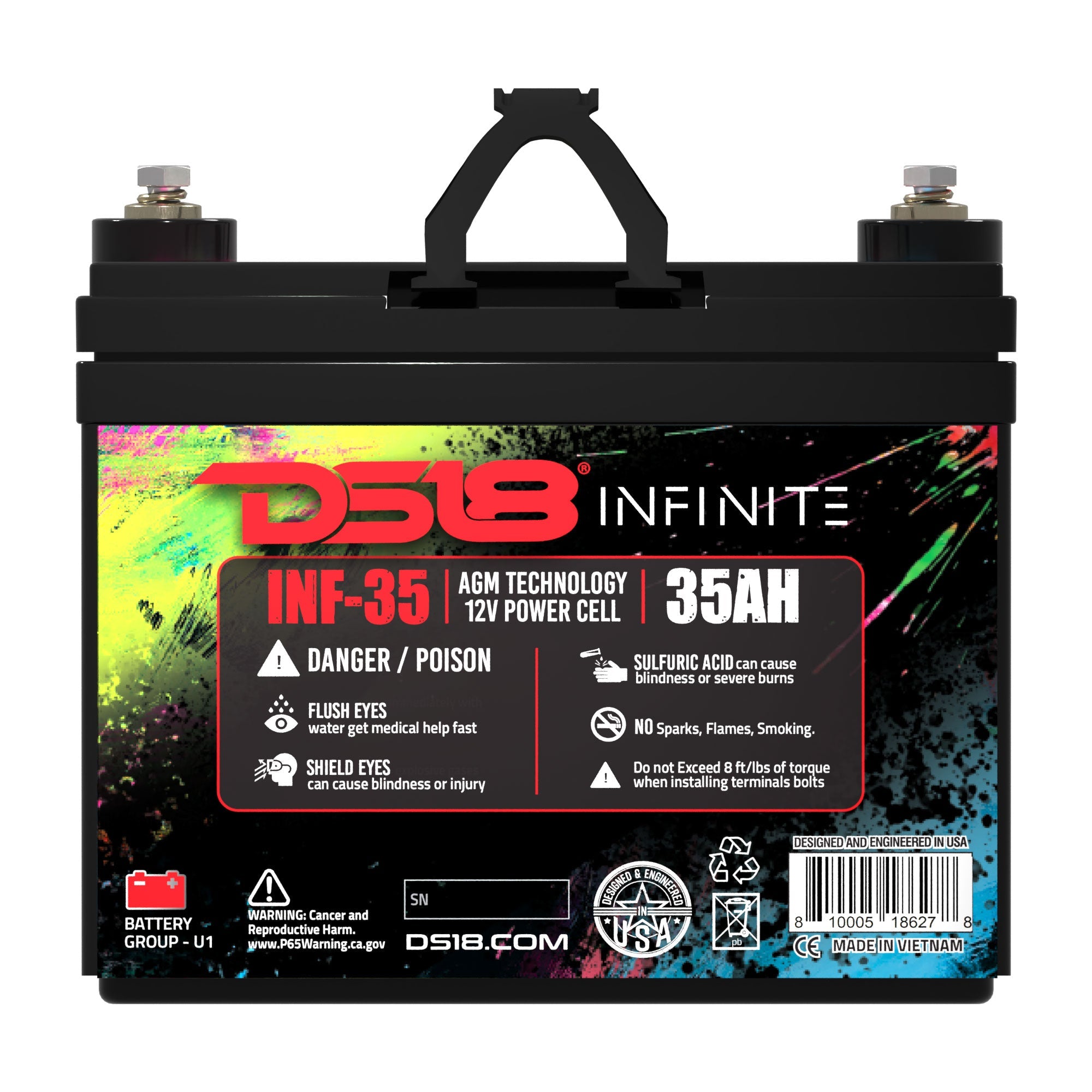 DS18 INFINITE 35 AH AGM Power Cell 12 Volt Battery
