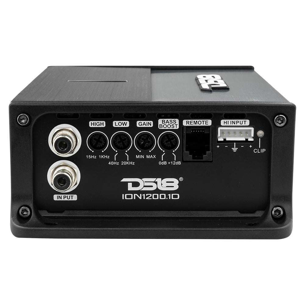 DS18 ION1200.1D ION Compact Full Range 1 Channel Amplifier 1200 Watts RMS @ 1-Ohm — view 4 of 5