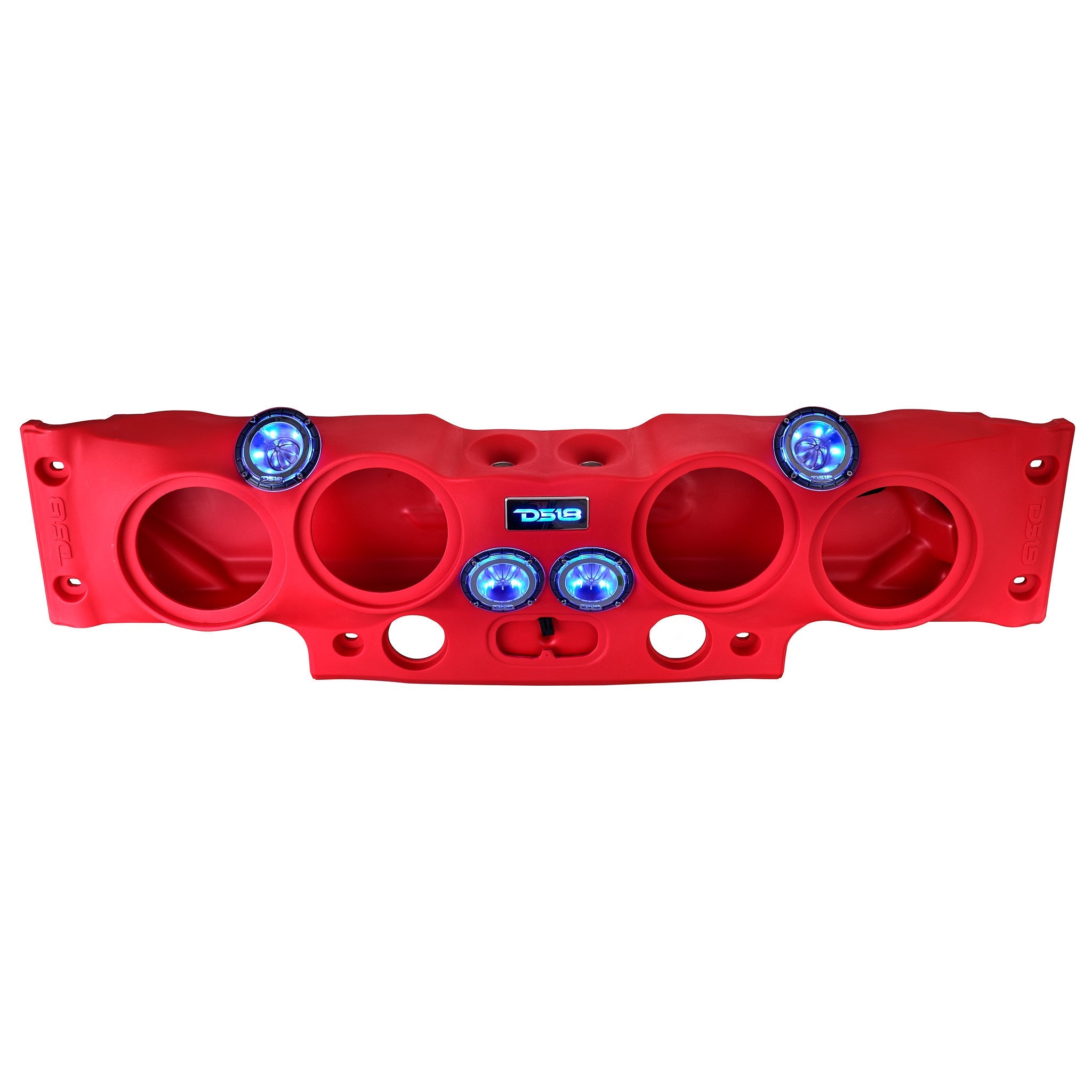 DS18 Jeep JK/JKU Overhead Sound Bar System Fits 4 X 8" Speakers (Not included) 4 X Tweeters PRO-TW4L and 2 X Drivers PRO-DRNSC1.5 and Harness Included- Red