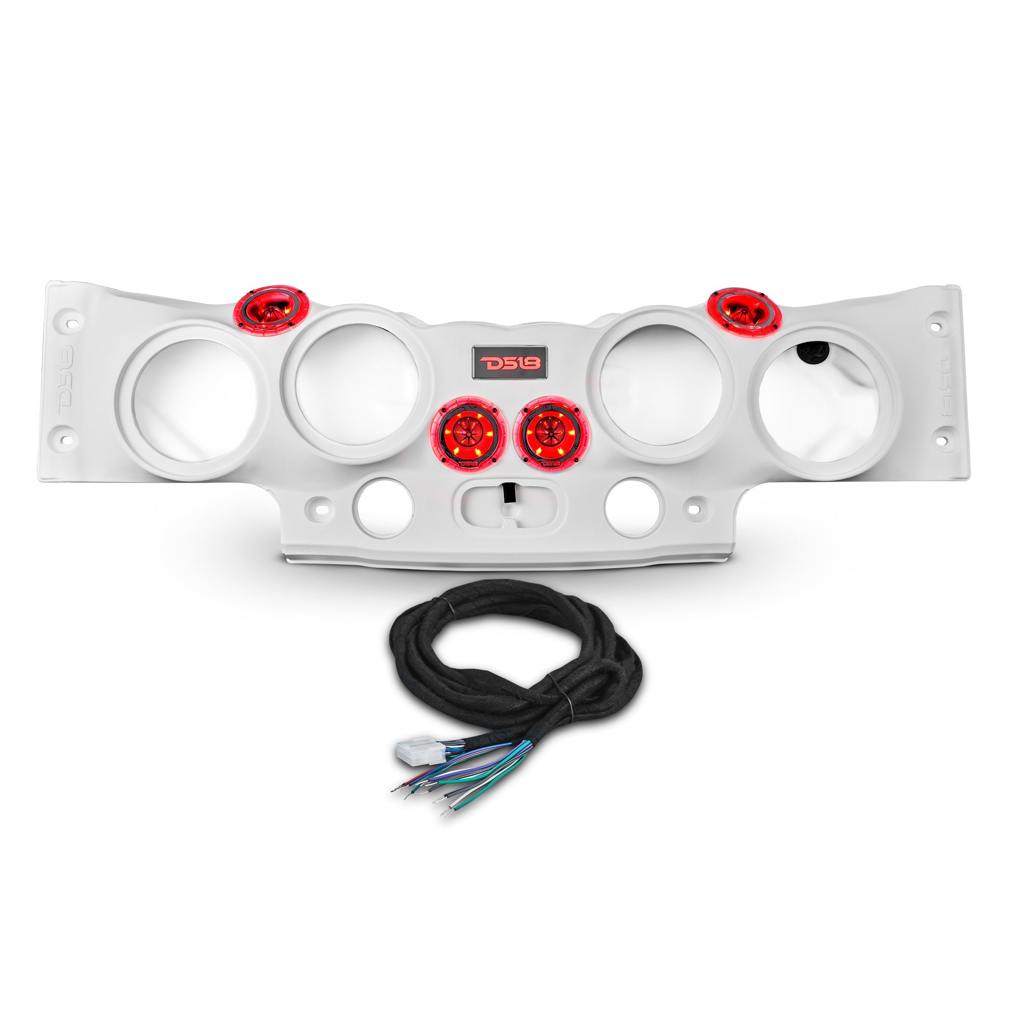 DS18 Jeep JK/JKU Overhead Sound Bar System Fits 4 X 8" Speakers (Not included) 4 X Tweeters PRO-TW4L and 2 X Drivers PRO-DRNSC1.5 and Harness Included- White