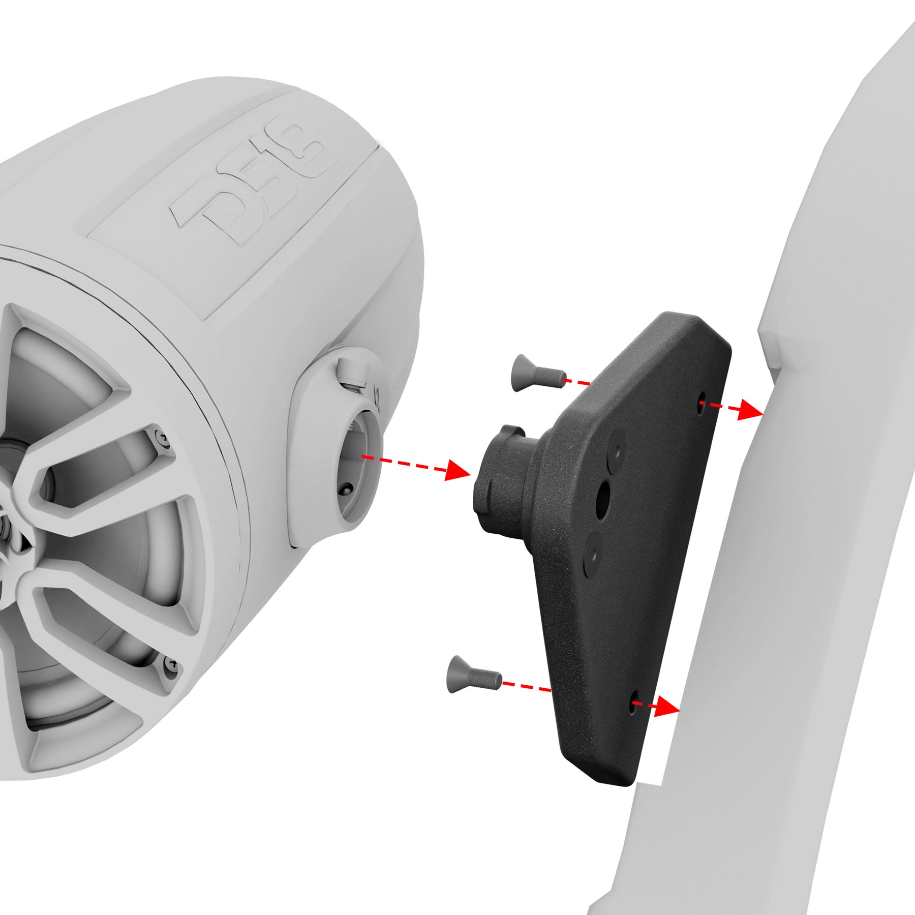 DS18 Tower Speaker Mounting Bracket For 4-Door JL Jeep Roll Cages