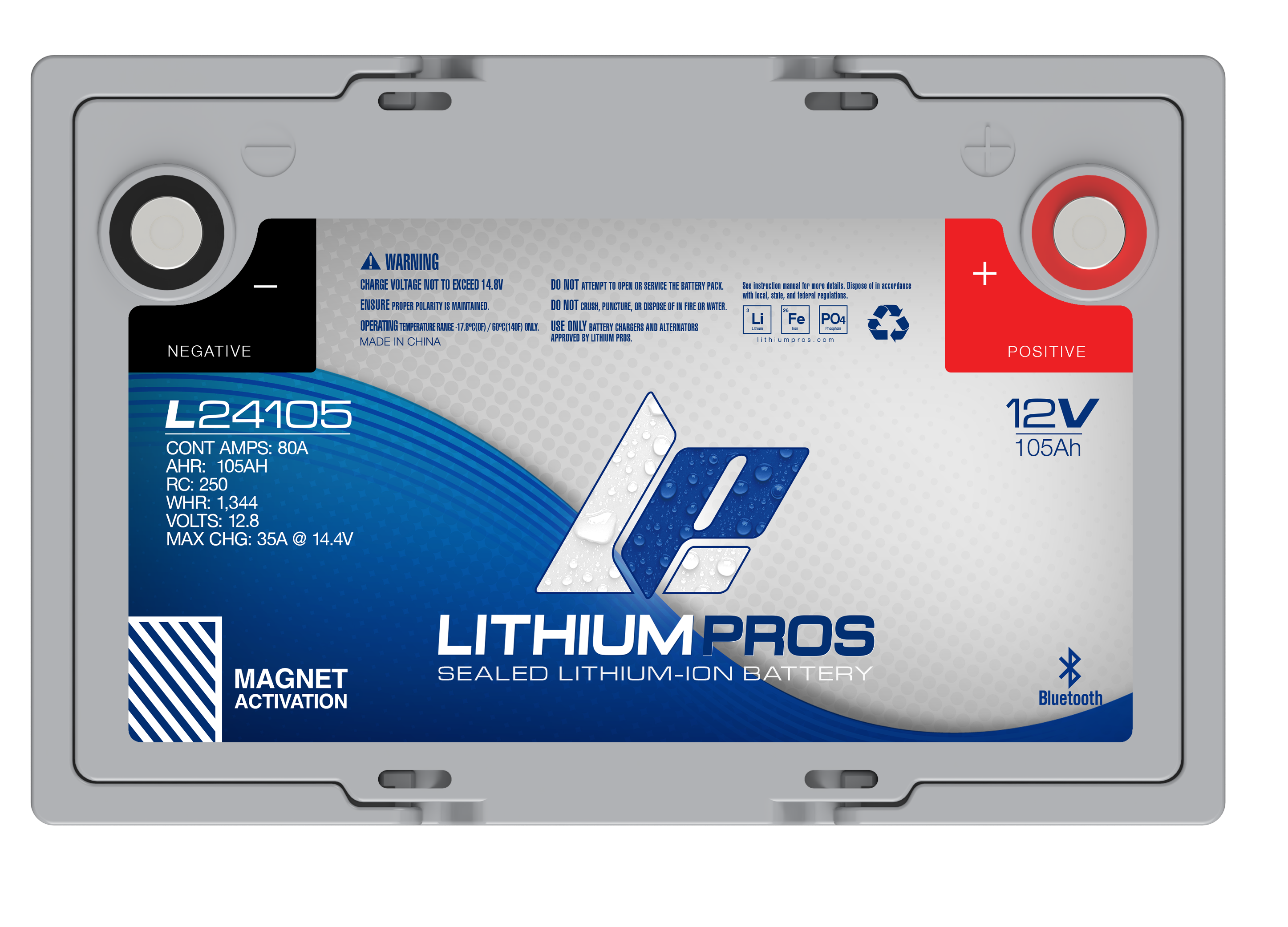 Lithium Pros L24105 12V 105Ah LiFePO4 Lithium Trolling Motor Battery – JS Ultimate Sounds