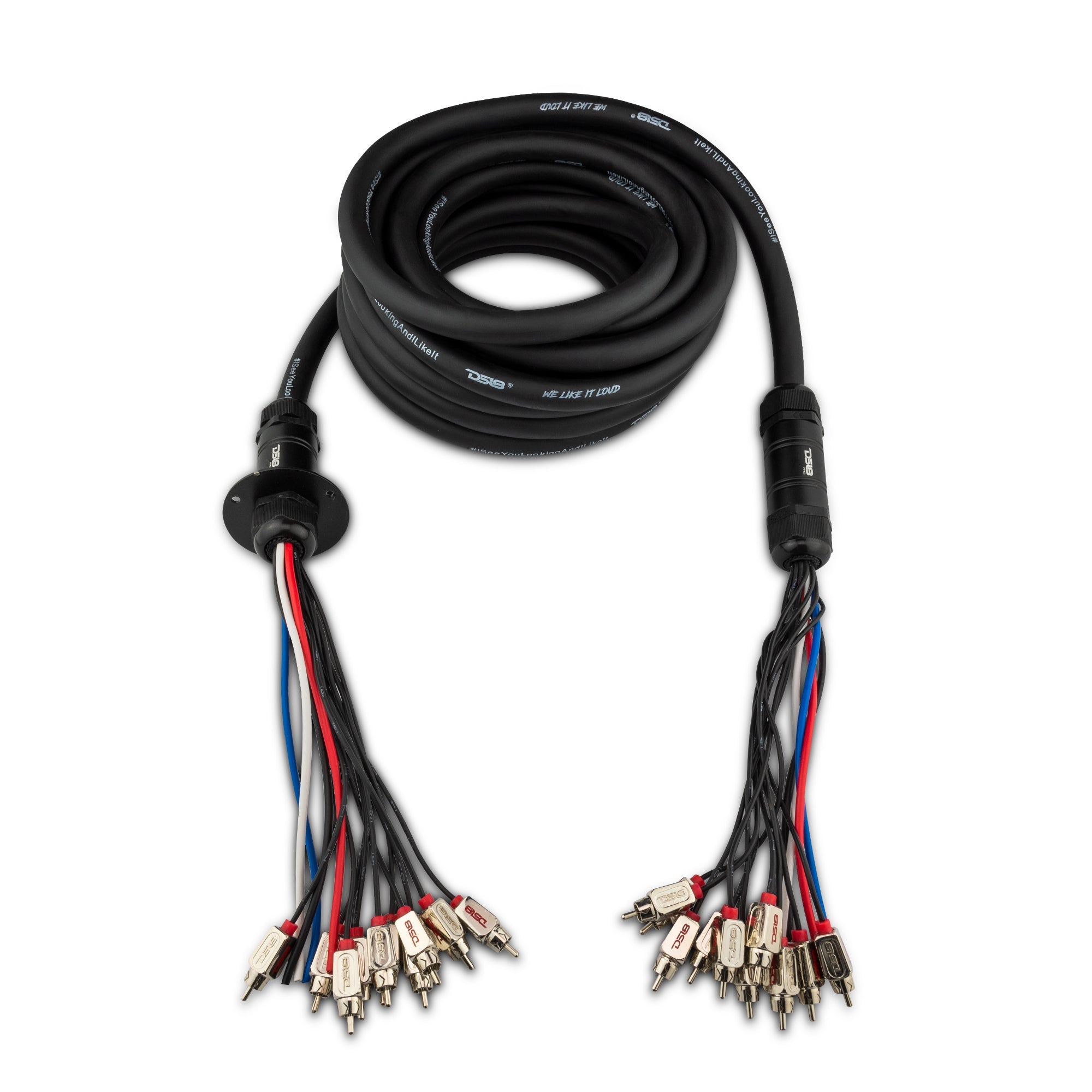 DS18 Snake, Medusa 10 Channel RCA and 4 x 12GA OFC Power Wire 30 Feet