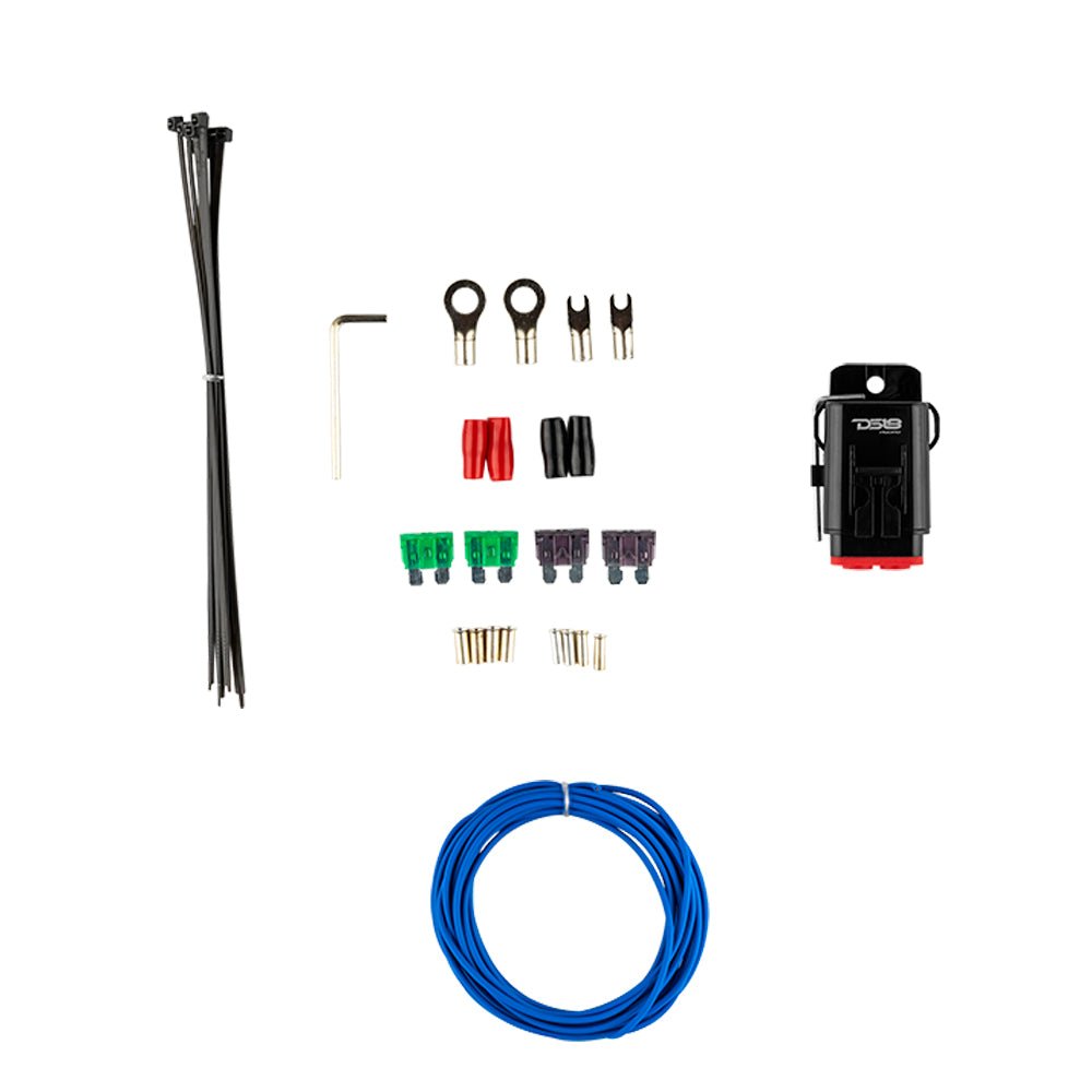 DS18 8-GA Marine Tinned OFC Amplifier Installation Kit - WHITE