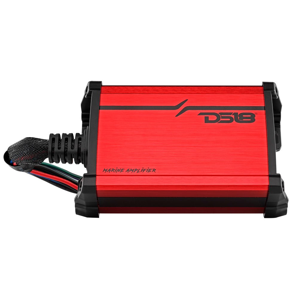 DS18 MP 4-Channel Full-Range Class D IP55 Marine and Powersports Amplifier 4 x 40 Watts Rms @ 4-Ohm