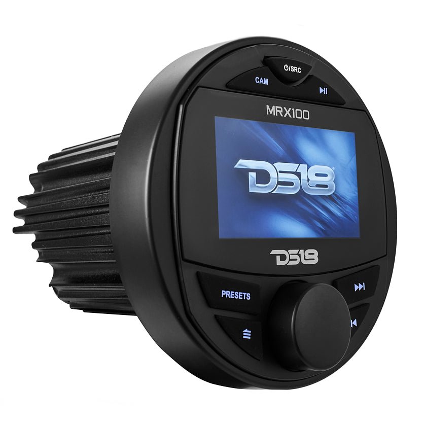 DS18 Marine and Powersports Headunit 3" Color TFT screen , 2 Zones, 4 volts Output, BT, RDS 4 X 50 Watts