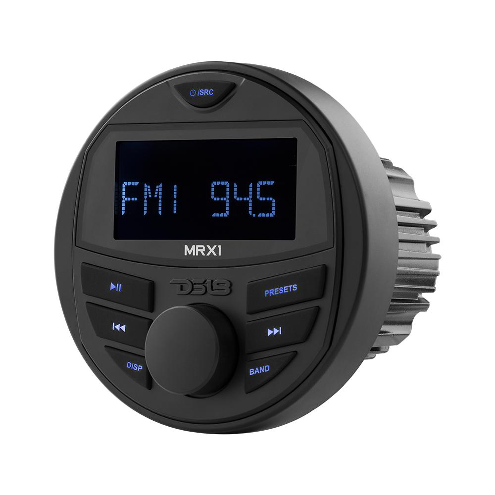 DS18 Marine and Powersports Headunit and 6.5" Marine Speaker Package (MRX1 and 2 X NXL-6SL/BK) - Black