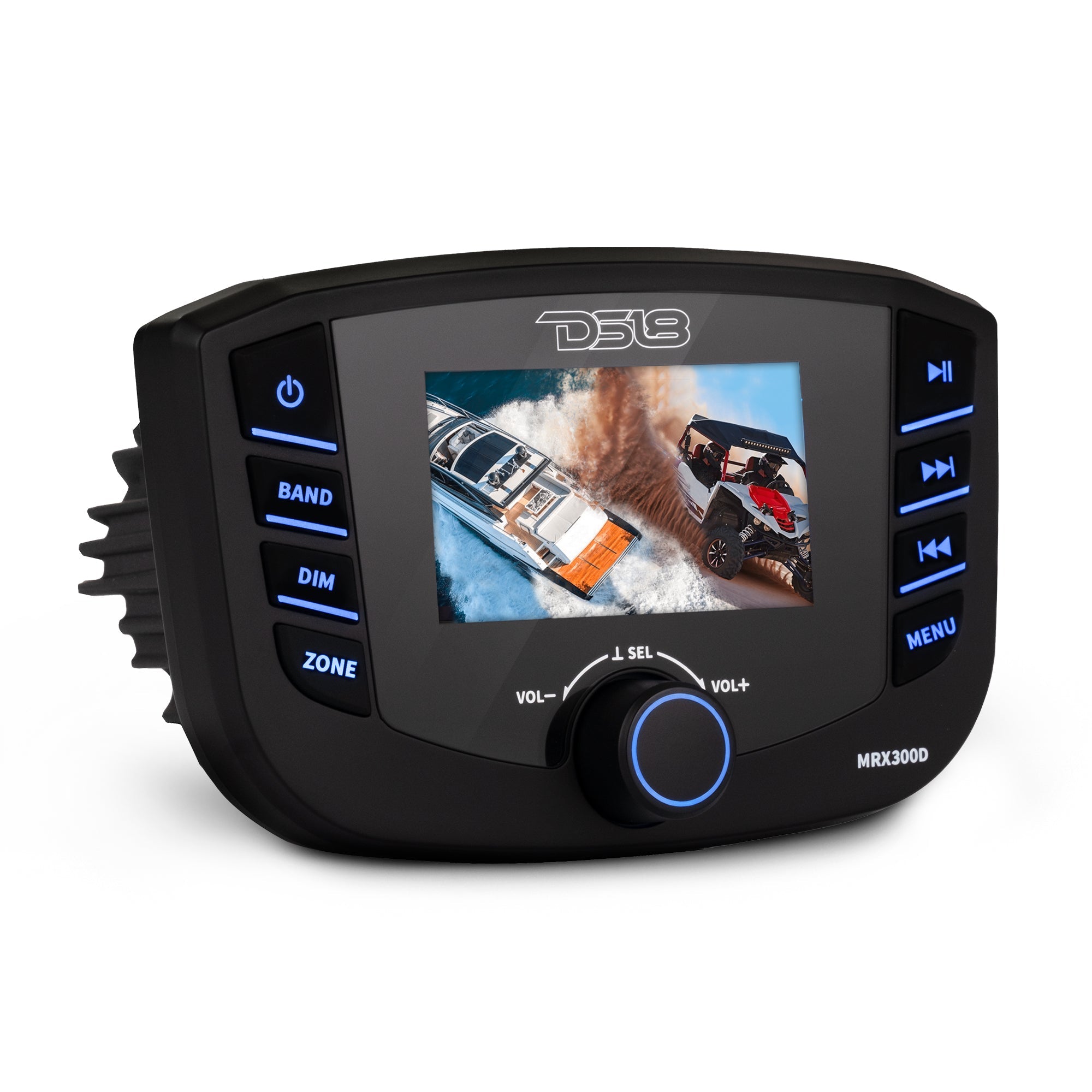 DS18 Marine Headunit TFT screen , 3 Zones, 4 volts Output, Bluetooth, RDS 4X50 Watts With DAB+ for Europe