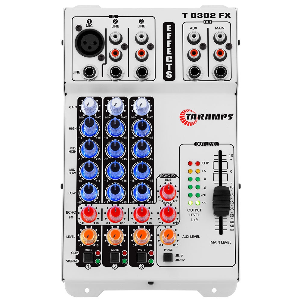 Taramps T 0302 FX – Echo FX 3 Channel Audio Mixer - 5