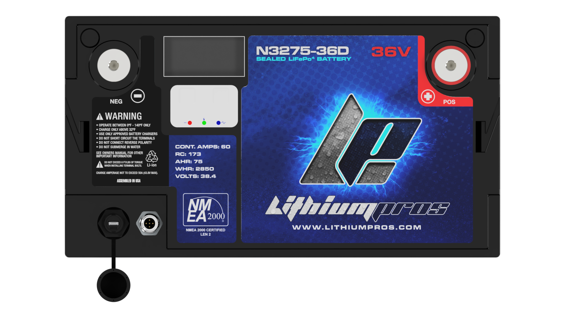 Lithium Pros N3275-36 38.4V 75Ah LiFePO4 Lithium Trolling Motor Battery – JS Ultimate Sounds
