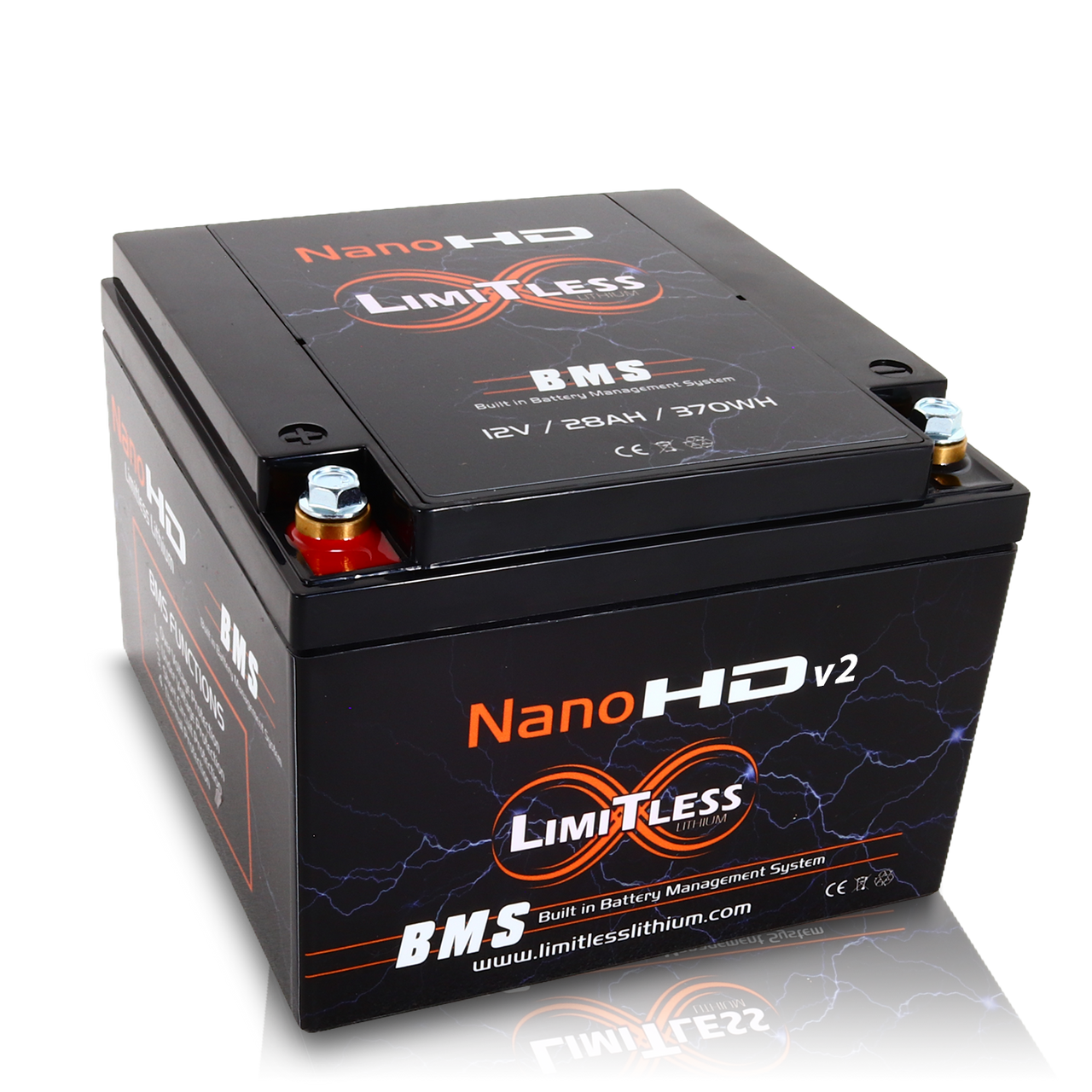 Limitless Lithium Nano-HD v2 30Ah LiFePO4 Powersports Battery