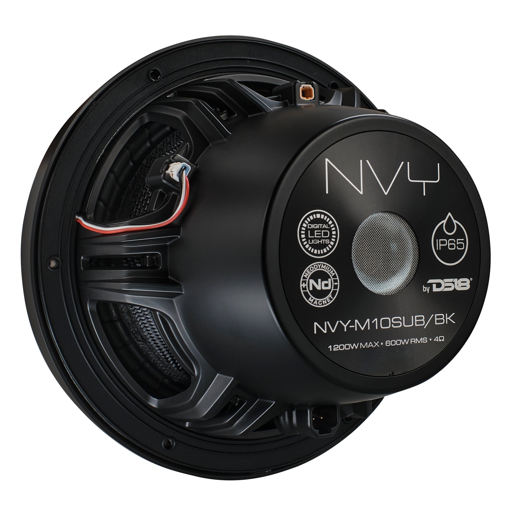 DS18 10” Neodymium Marine & Powersports Subwoofer With Carbon Fiber Cone | 600W RMS 4-Ohm