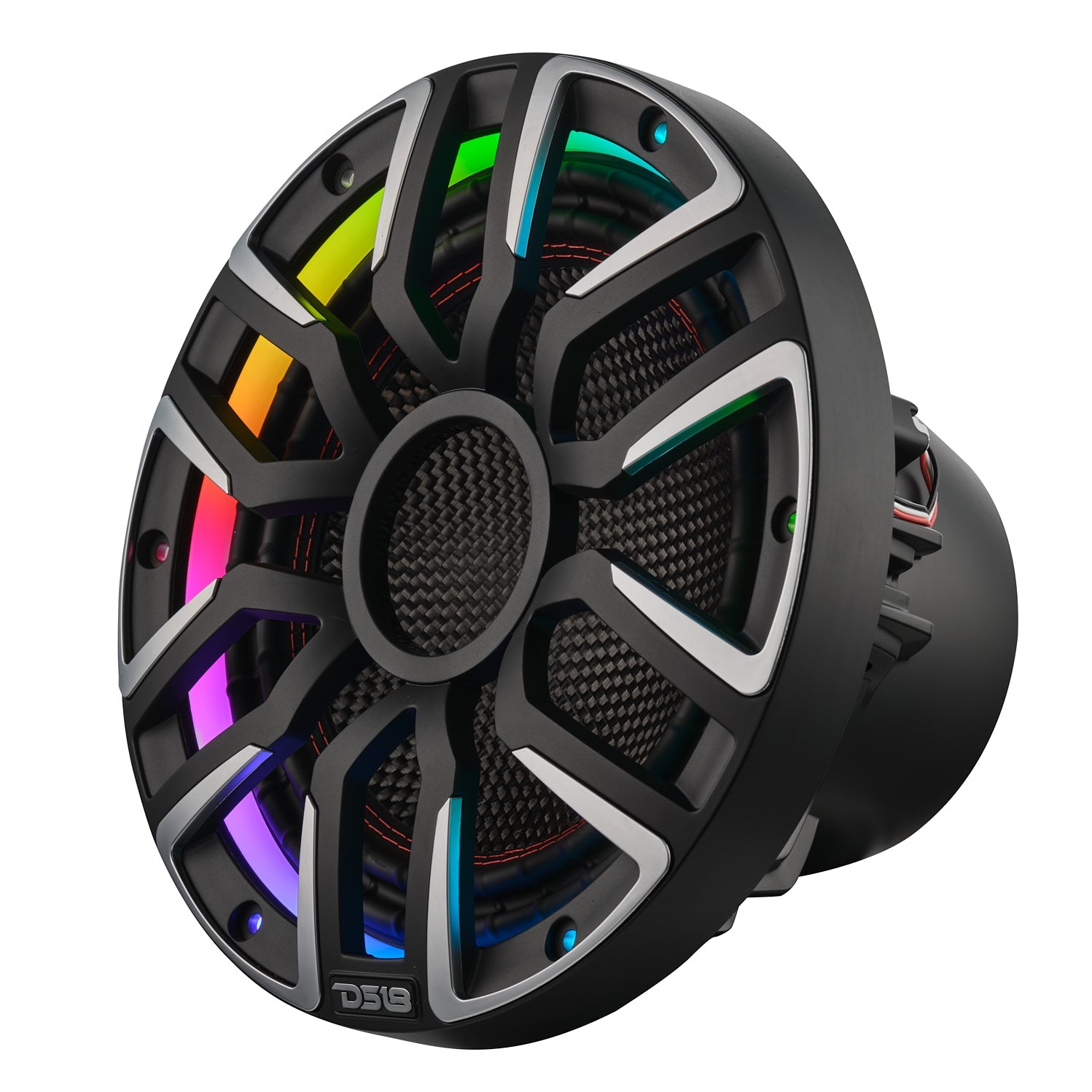 DS18 10” Neodymium Marine & Powersports Subwoofer With Carbon Fiber Cone | 600W RMS 4-Ohm