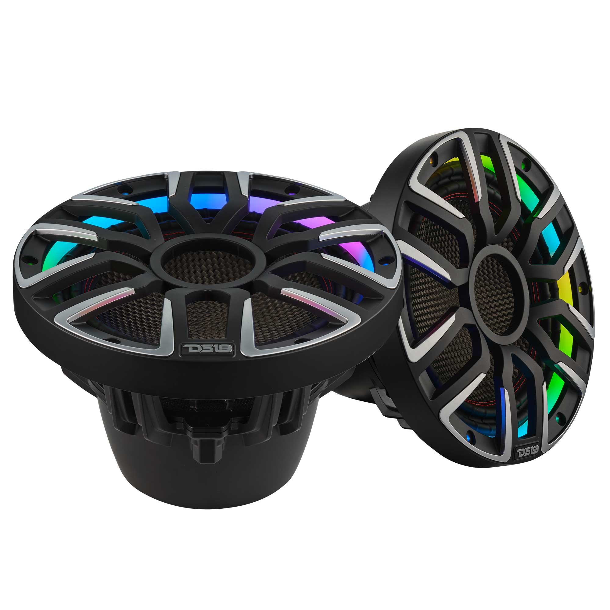 DS18 10” Neodymium Marine & Powersports Subwoofer With Carbon Fiber Cone | 600W RMS 4-Ohm