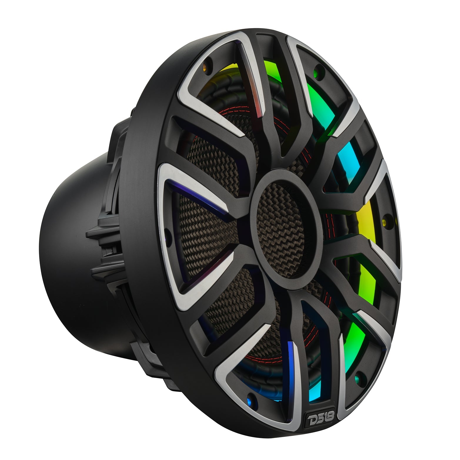 DS18 10” Neodymium Marine & Powersports Subwoofer With Carbon Fiber Cone | 600W RMS 4-Ohm