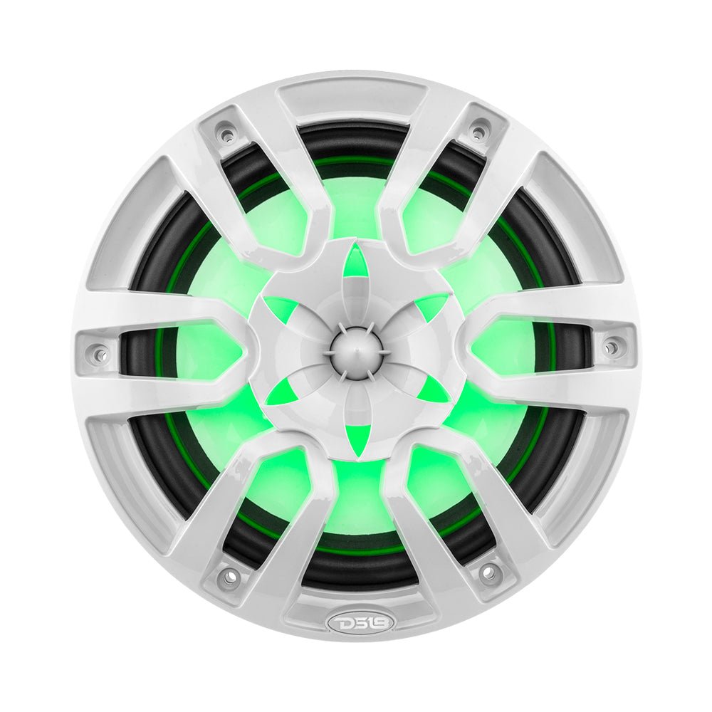 DS18 NXL 10" 2-Way Coaxial Marine Speaker with LED RGB Lights | 200W RMS 4-Ohm
